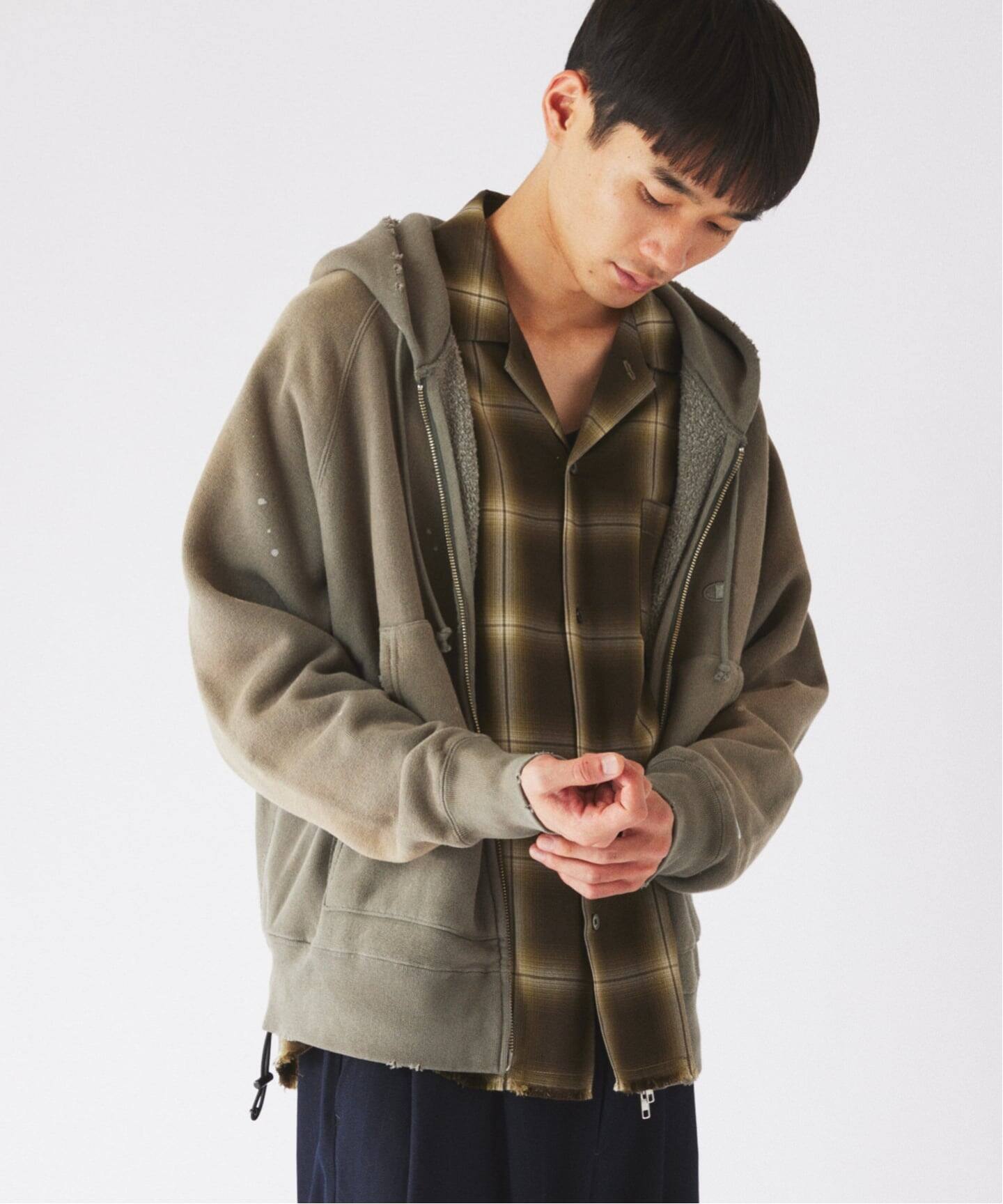 CHAMPION / チャンピオン 別注 R/W オーバーダイ ジップパーカー 