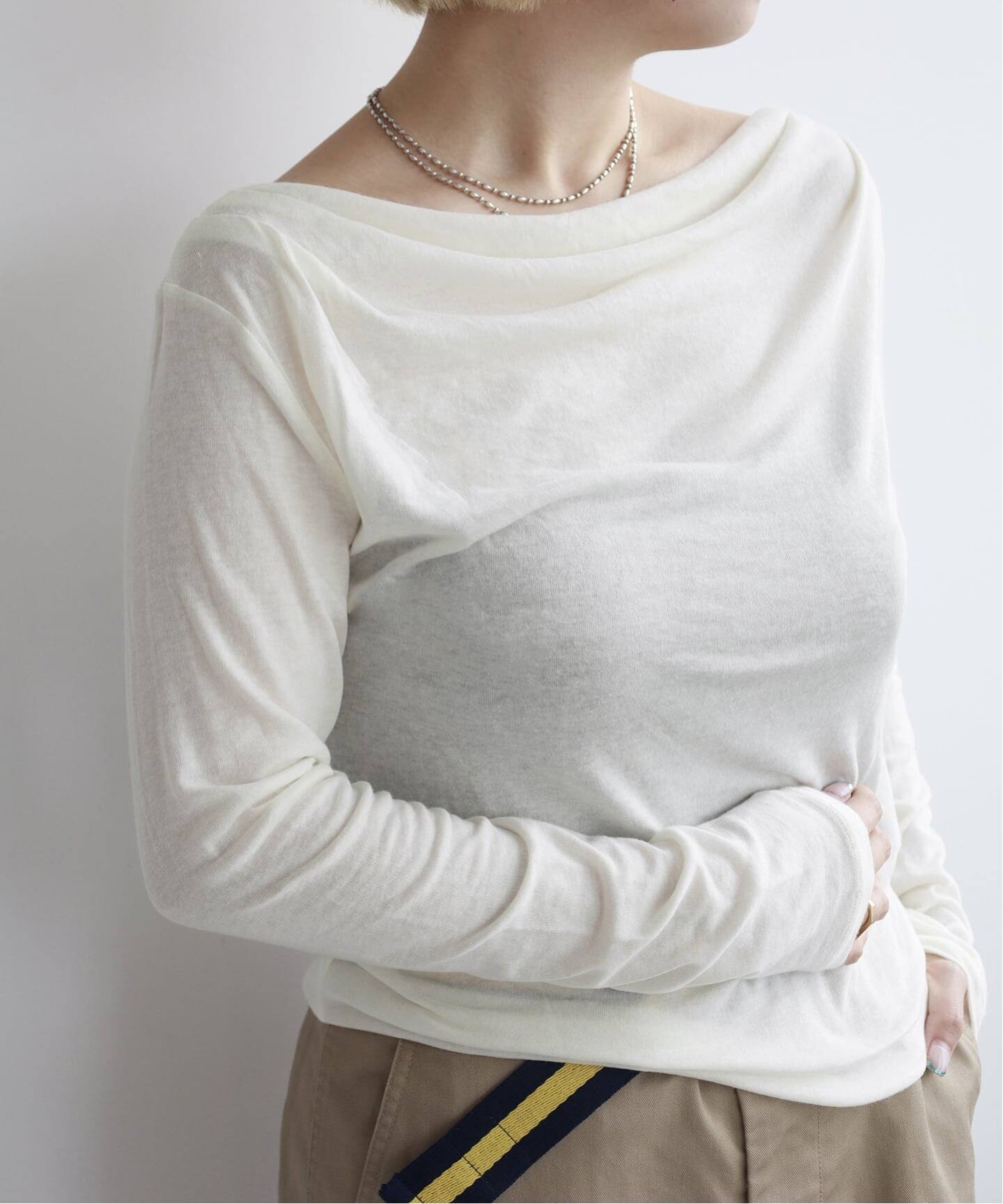 ≪予約≫ドレープギャザープルオーバー（Tシャツ／カットソー）｜EMILY 