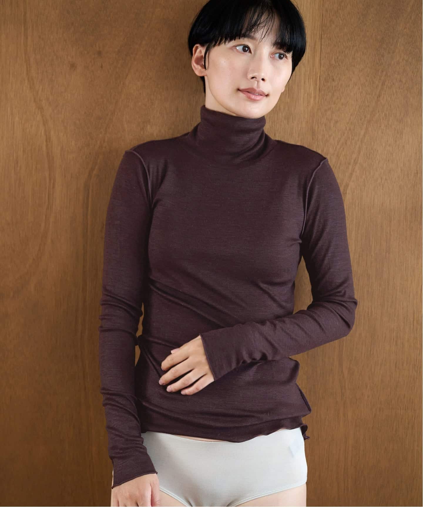Super120's ウールタートルプルオーバー（Tシャツ／カットソー