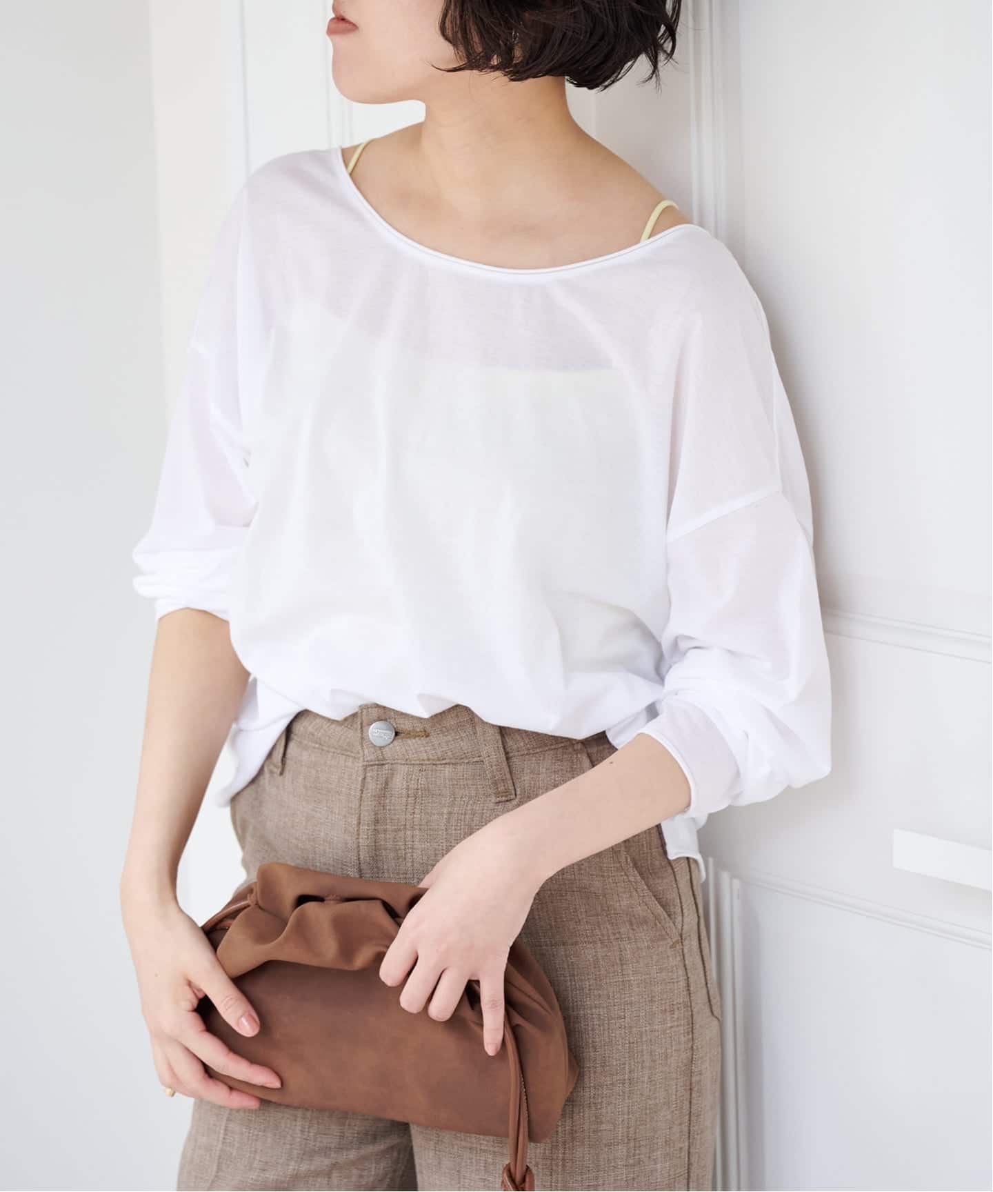 追加2予約》2WAYスナッププルオーバー（Tシャツ／カットソー）｜EMILY