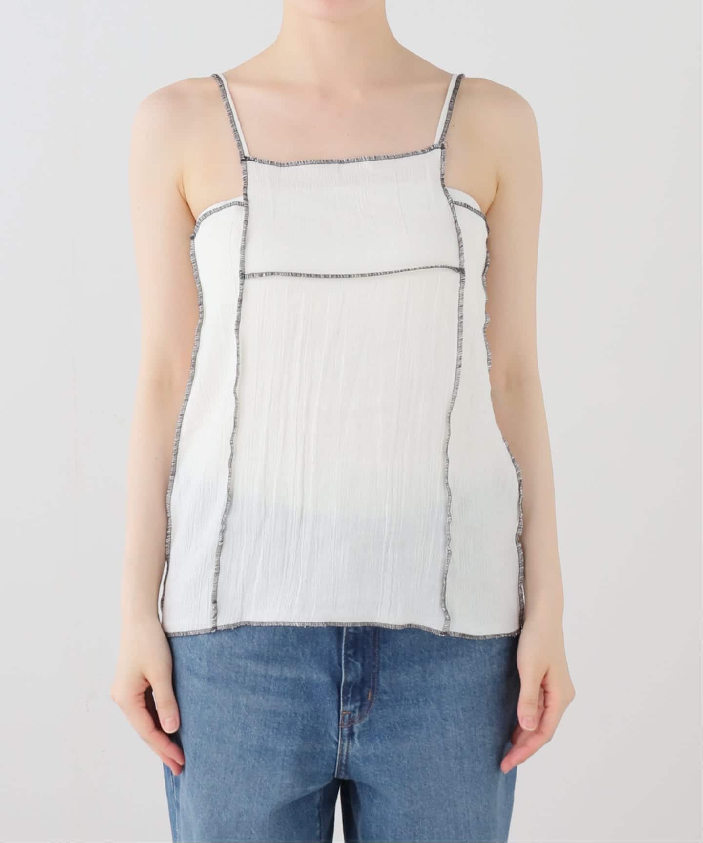 baserange Shok Square Top - クリンクルリネン BASERANGE/ベースレンジ】SHOK SQUARE TOP（Tシャツ／カットソー
