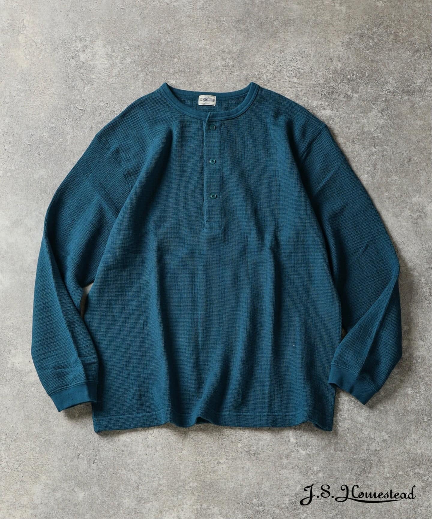 J.S.Homestead / レノ メッシュ ファブリック ヘンリー ネック ロンT