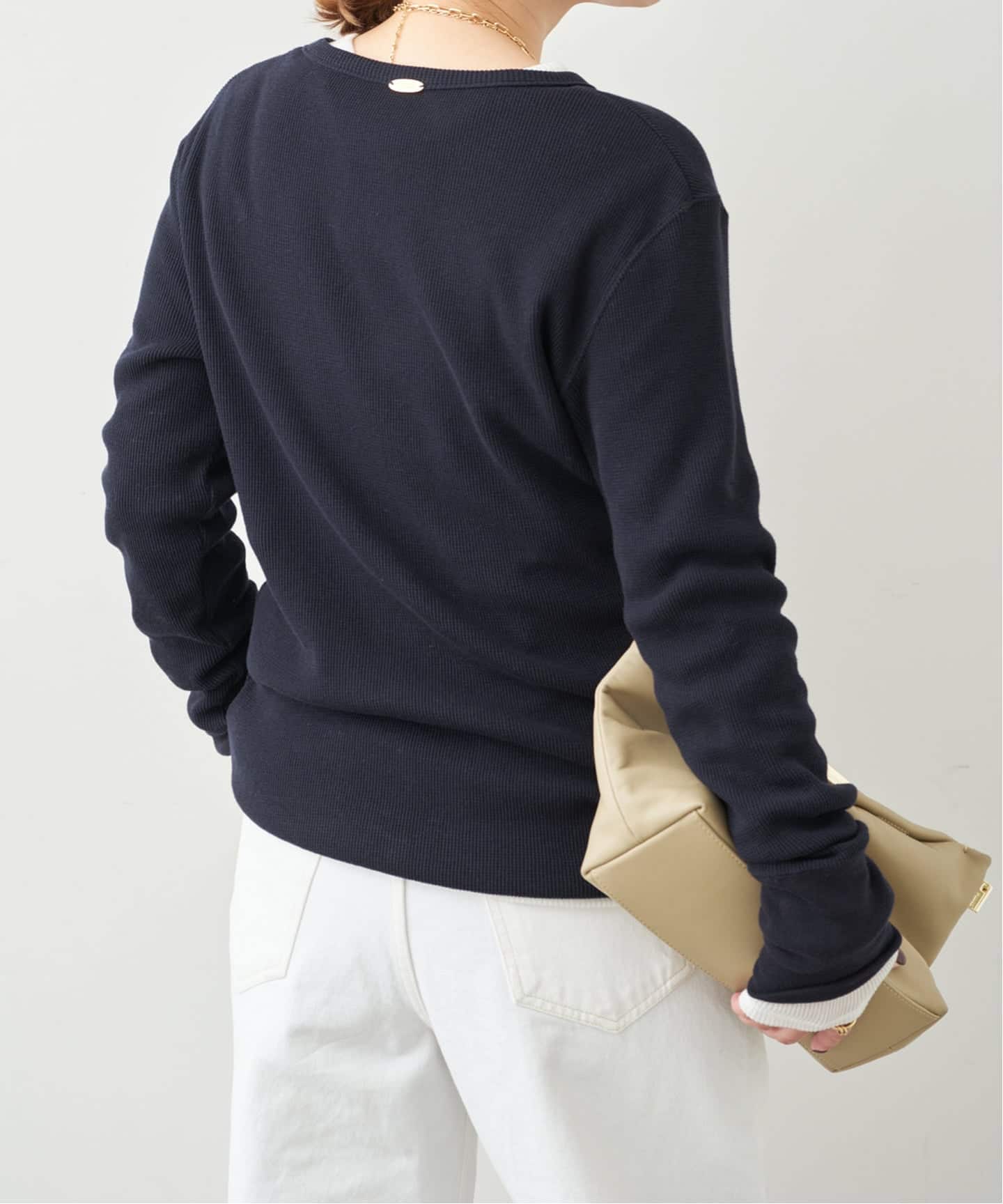 極美品☆ドゥーズィエムクラス　WOOLY WAFFLE プルオーバー　完売　紺色 WOOLY WAFFLE プルオーバー（Tシャツ／カットソー）｜Deuxieme Classe