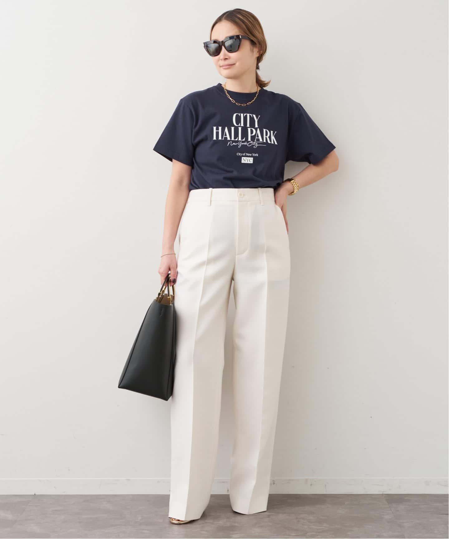Deuxieme Classe 新作 CITY OF NYC Tシャツ ホワイト CITY OF NYC Tシャツ（Tシャツ／カットソー）｜Deuxieme Classe