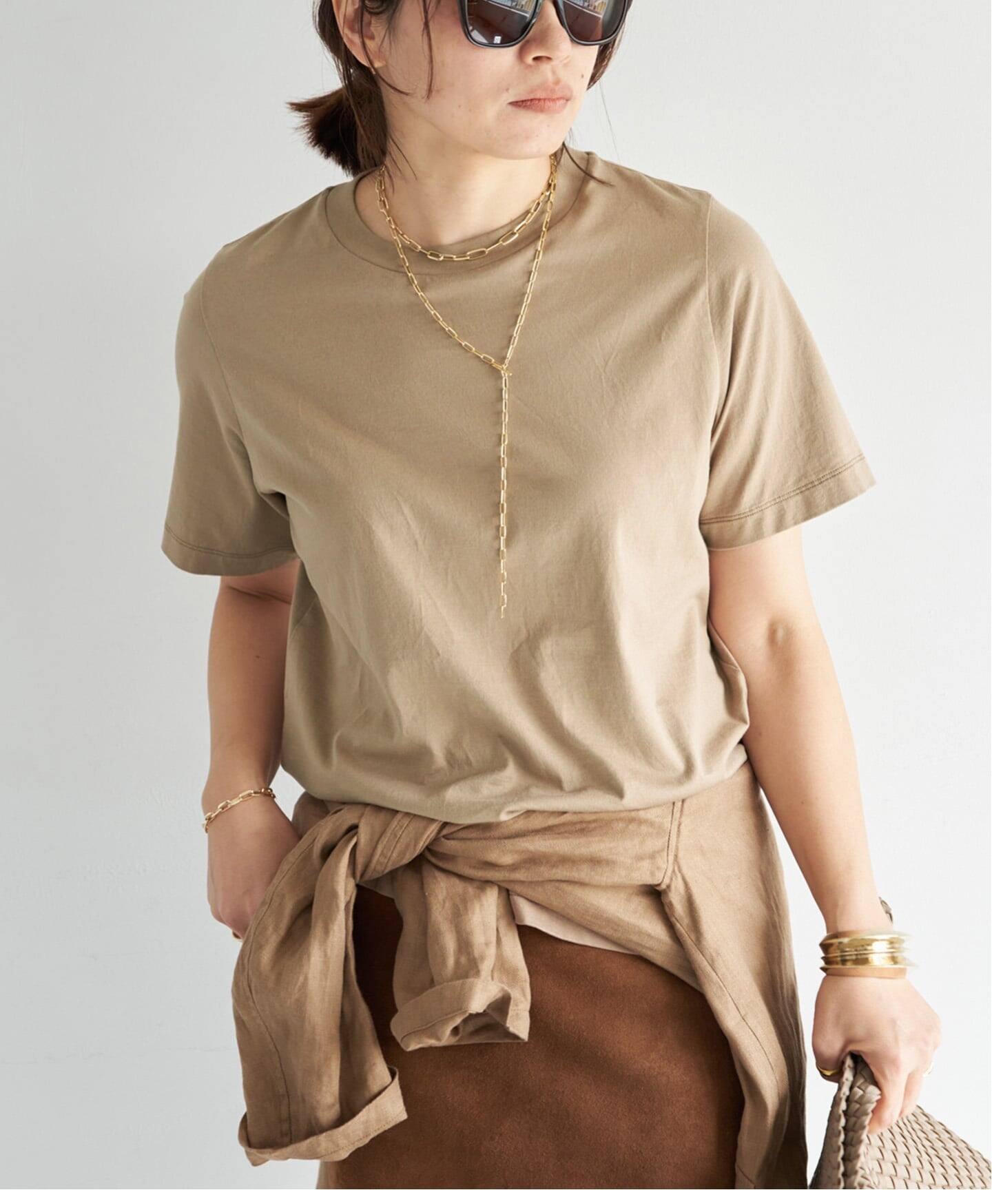 MUSE de Deuxieme Classe　*loose Tシャツ　カーキ Deuxieme Classe（ドゥーズィエムクラス） tシャツ Mme.CREW Tシャツ
