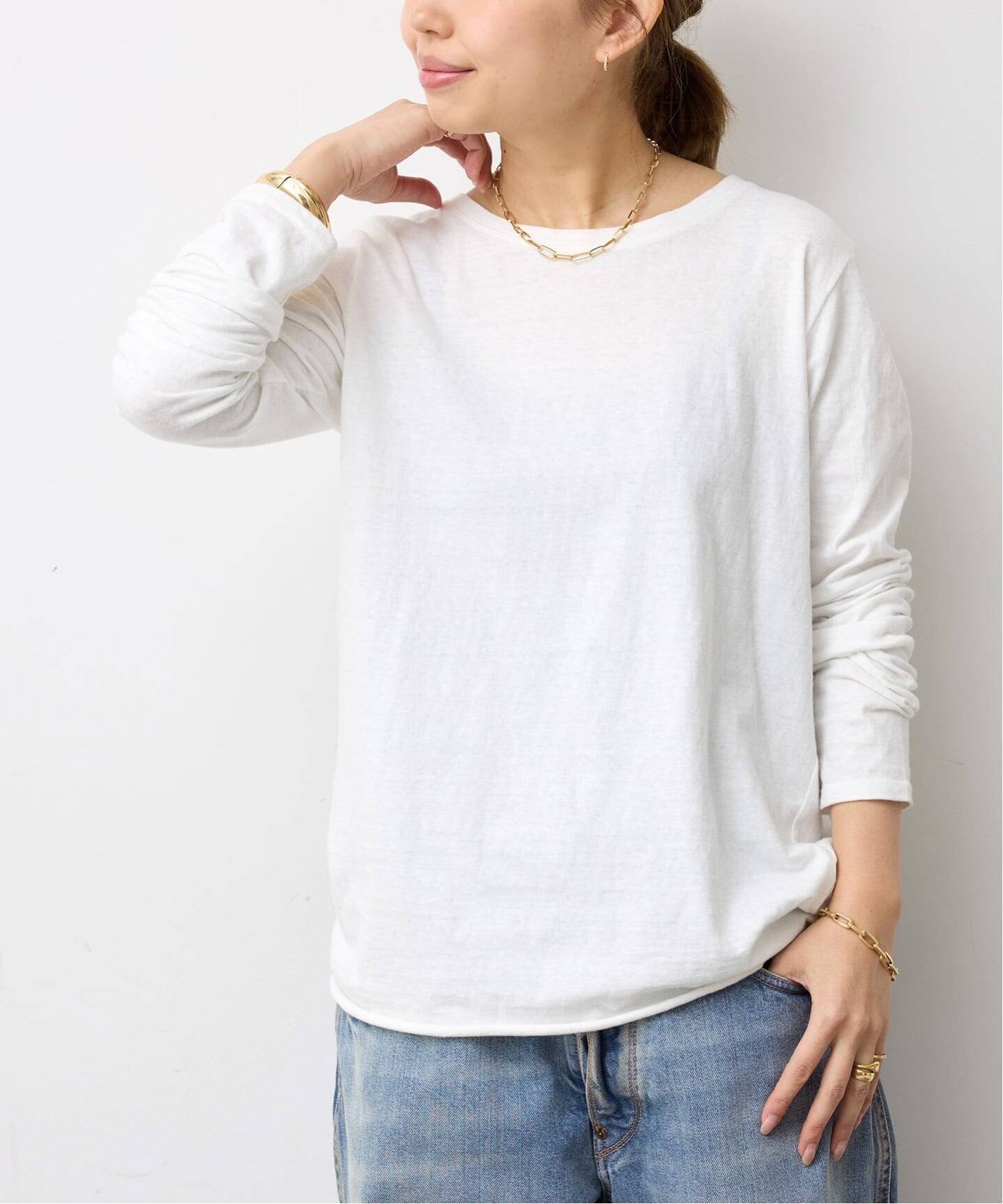 新品タグ付★Deuxieme Classe Layering Tシャツ ホワイト 追加 Layering Tシャツ（Tシャツ／カットソー）｜Deuxieme Classe