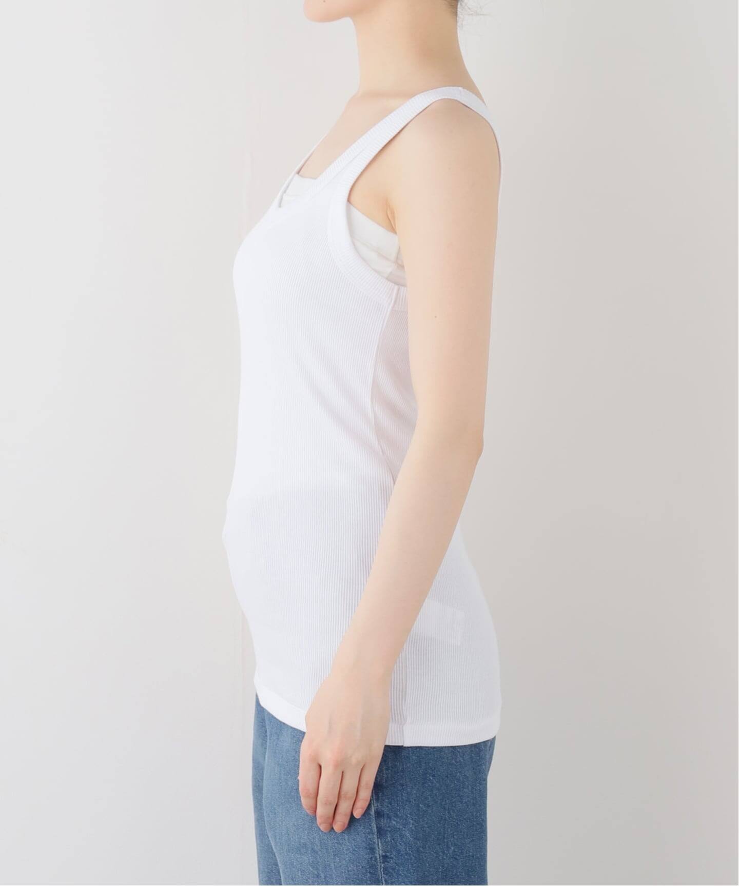 23ss Deuxieme Classe Diner B リブ キャミソール 白 rib タンク（タンクトップ）｜Deuxieme Classe（ドゥーズィエム クラス