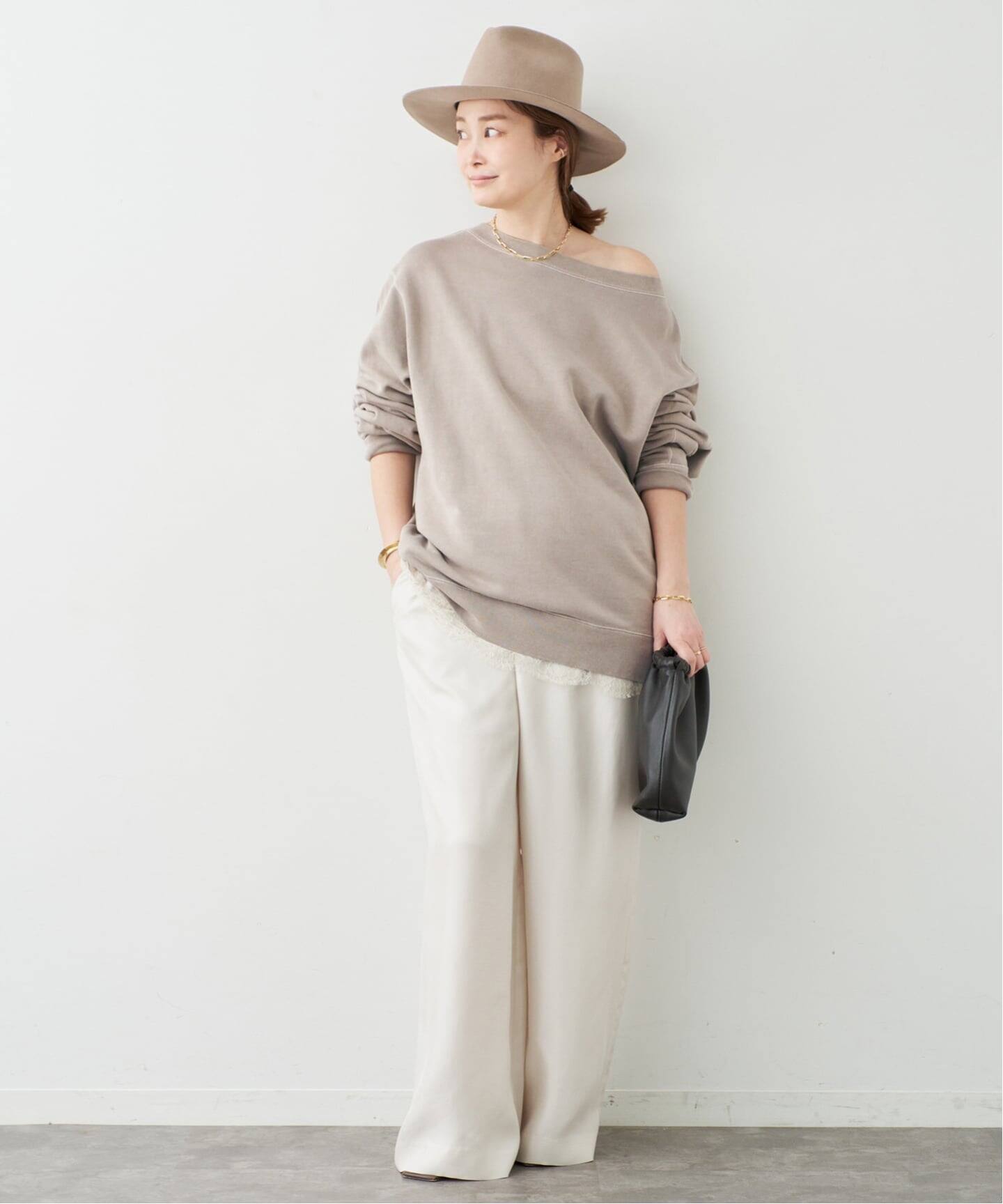予約》*Vintage Off Shoulder プルオーバー（スウェット）｜Deuxieme