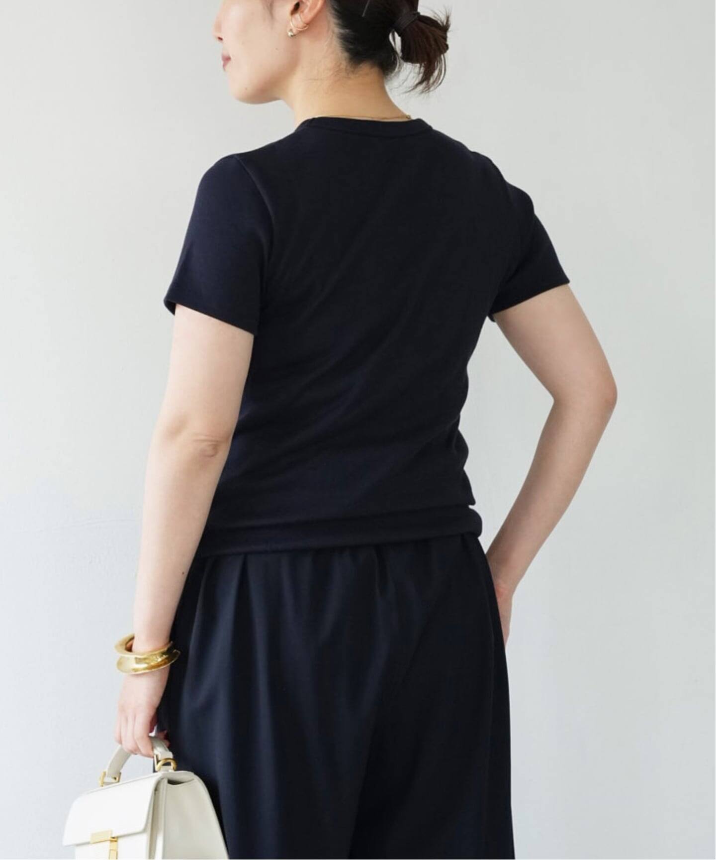 ドゥーズィエムクラス　ブラックカットソー 追加 Neo Cropped Tシャツ（Tシャツ/カットソー）｜Deuxieme Classe