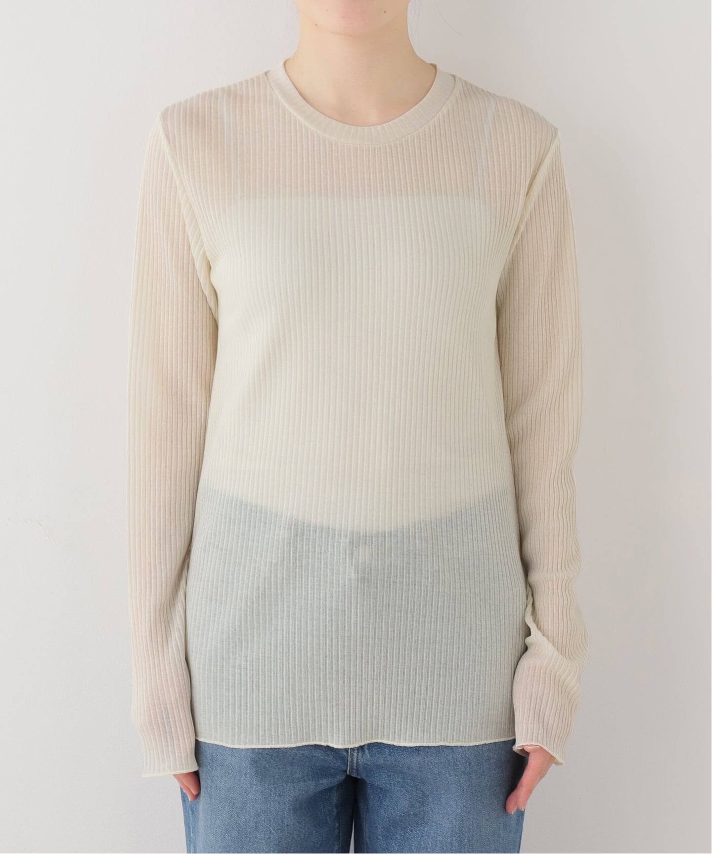 Deuxieme Classe TOTAN Sheer Tシャツ　ホワイト TOTAN Sheer Tシャツ（Tシャツ／カットソー）｜Deuxieme Classe