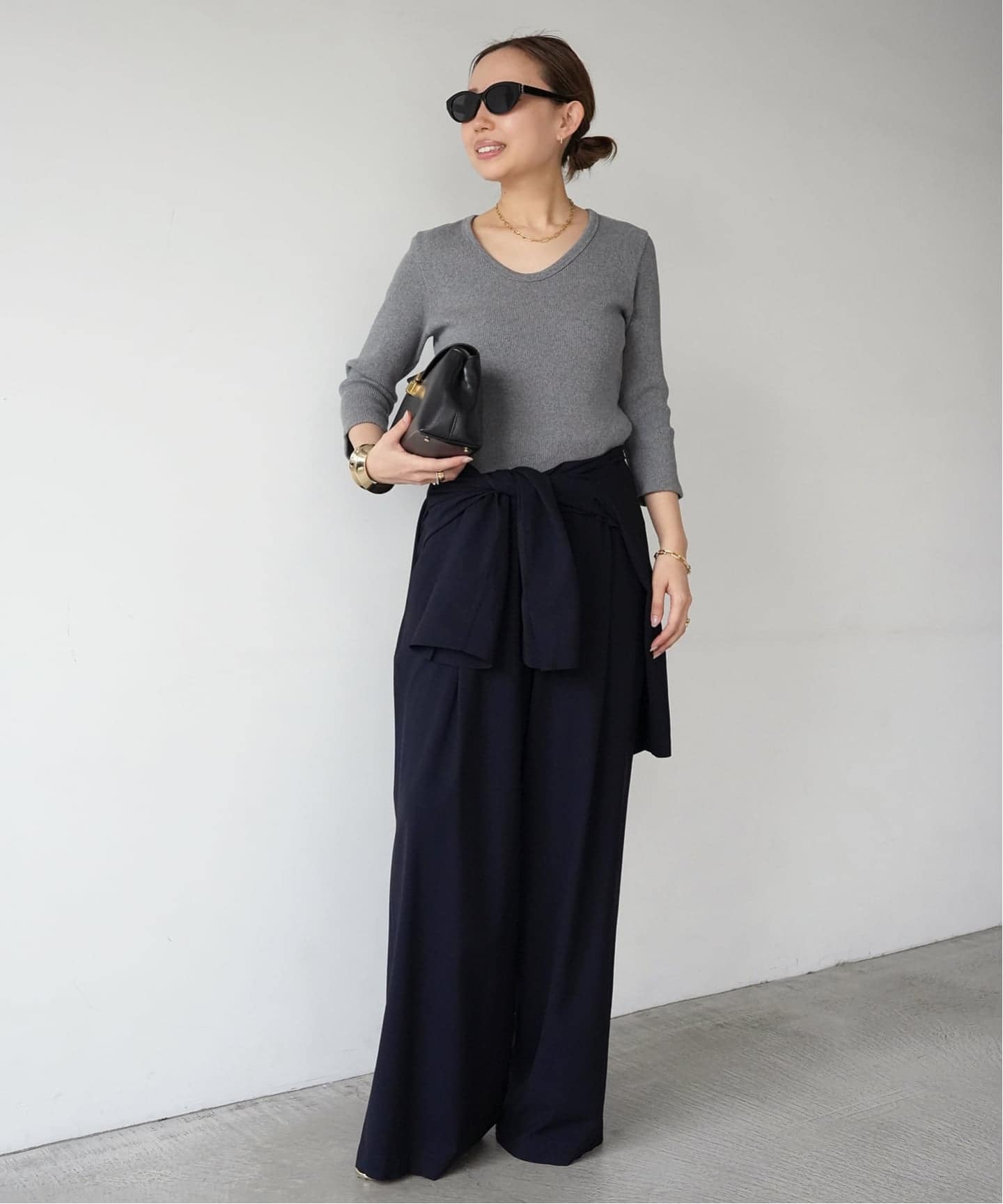 Rib Open Neck プルオーバー（Tシャツ／カットソー）｜Deuxieme Classe