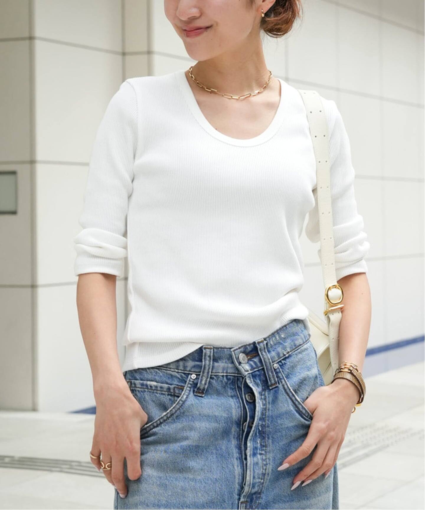 DeuxiemeClasse RIB プルオーバー Rib Open Neck プルオーバー（Tシャツ／カットソー）｜Deuxieme Classe