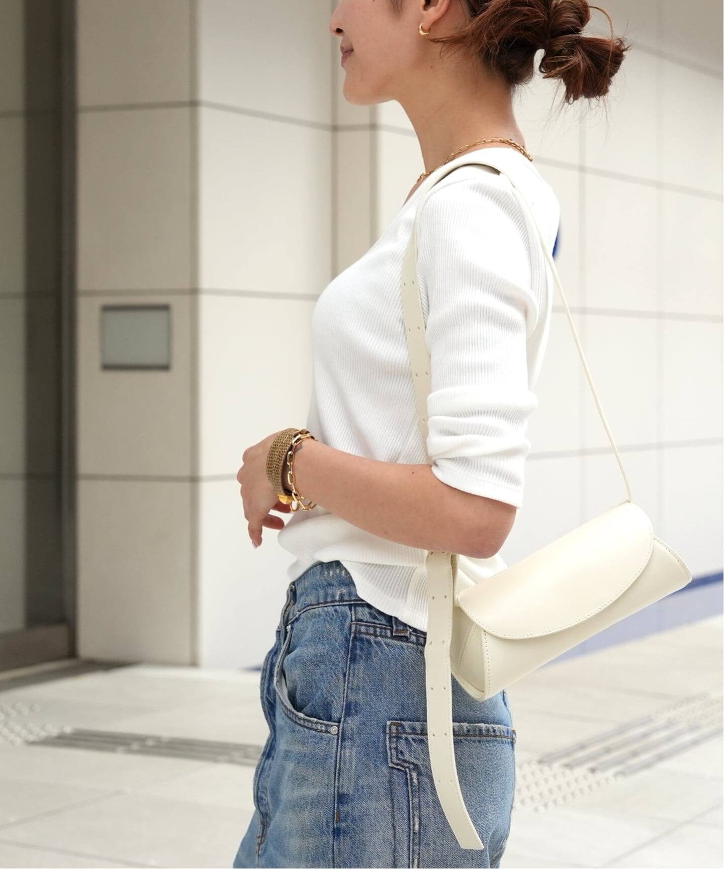 Rib Open Neck プルオーバー（Tシャツ／カットソー）｜Deuxieme Classe