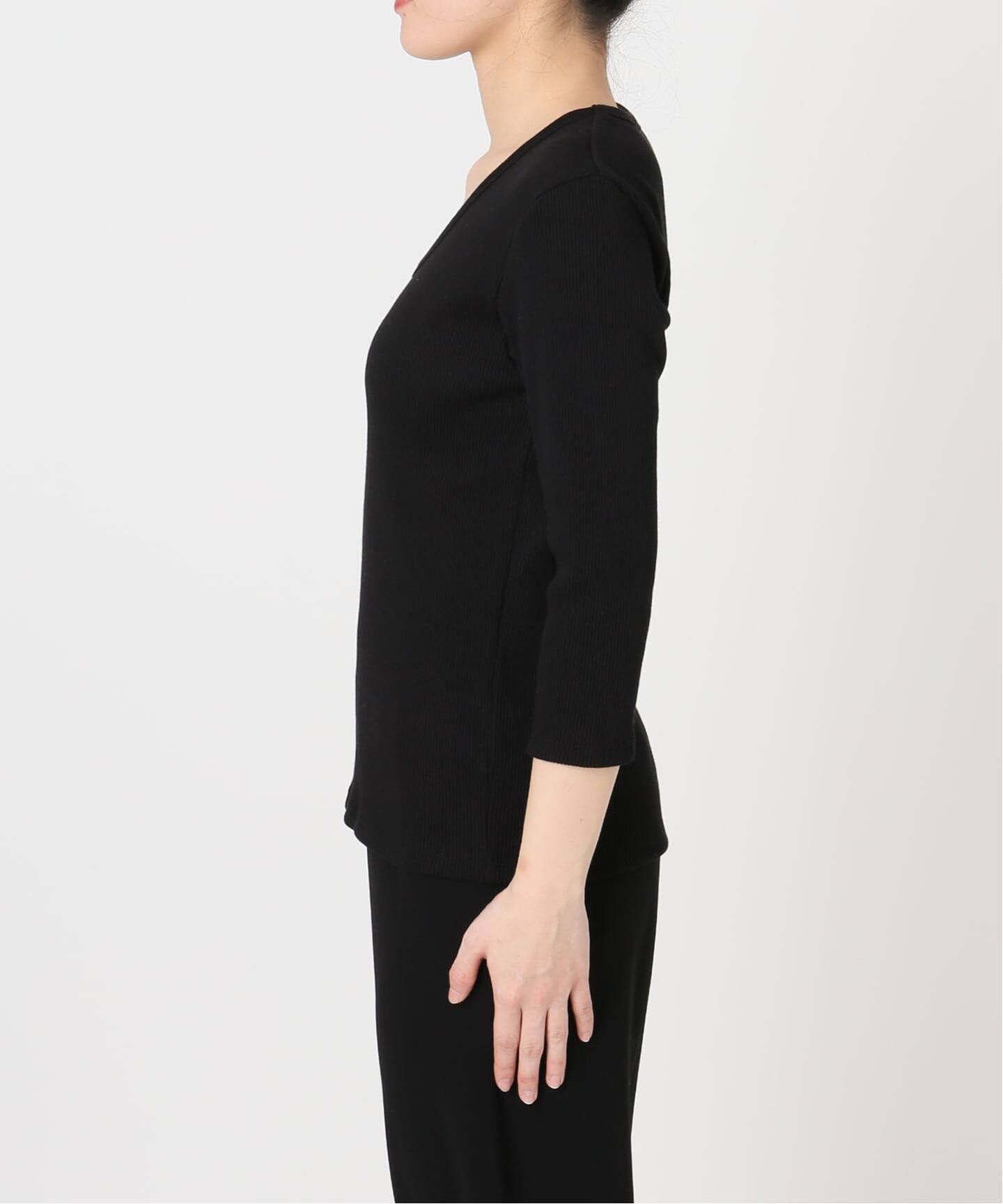 Rib Open Neck プルオーバー（Tシャツ／カットソー）｜Deuxieme Classe