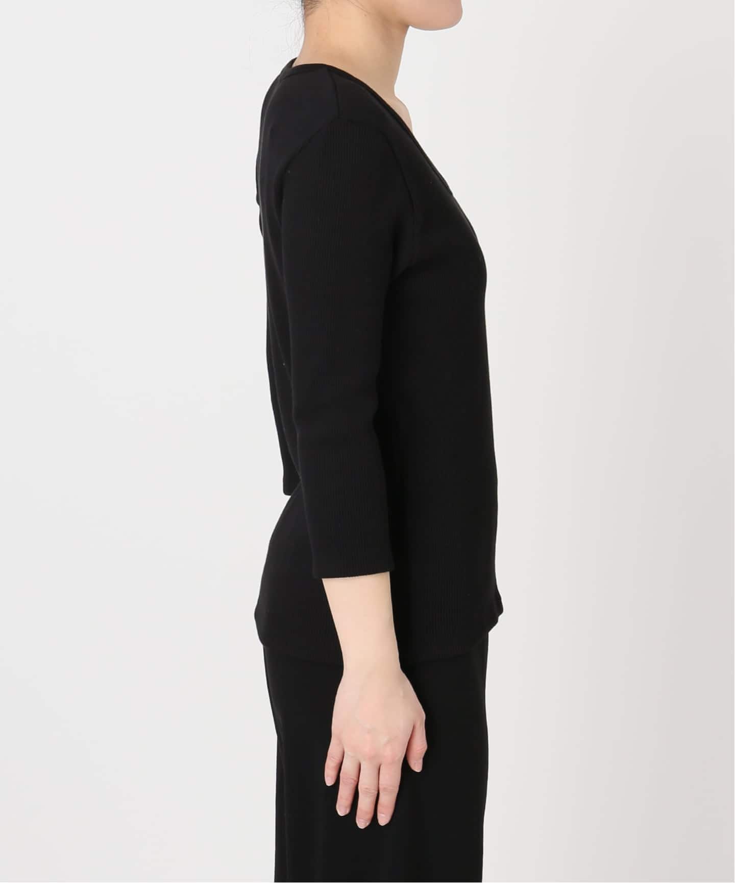Rib Open Neck プルオーバー（Tシャツ／カットソー）｜Deuxieme Classe