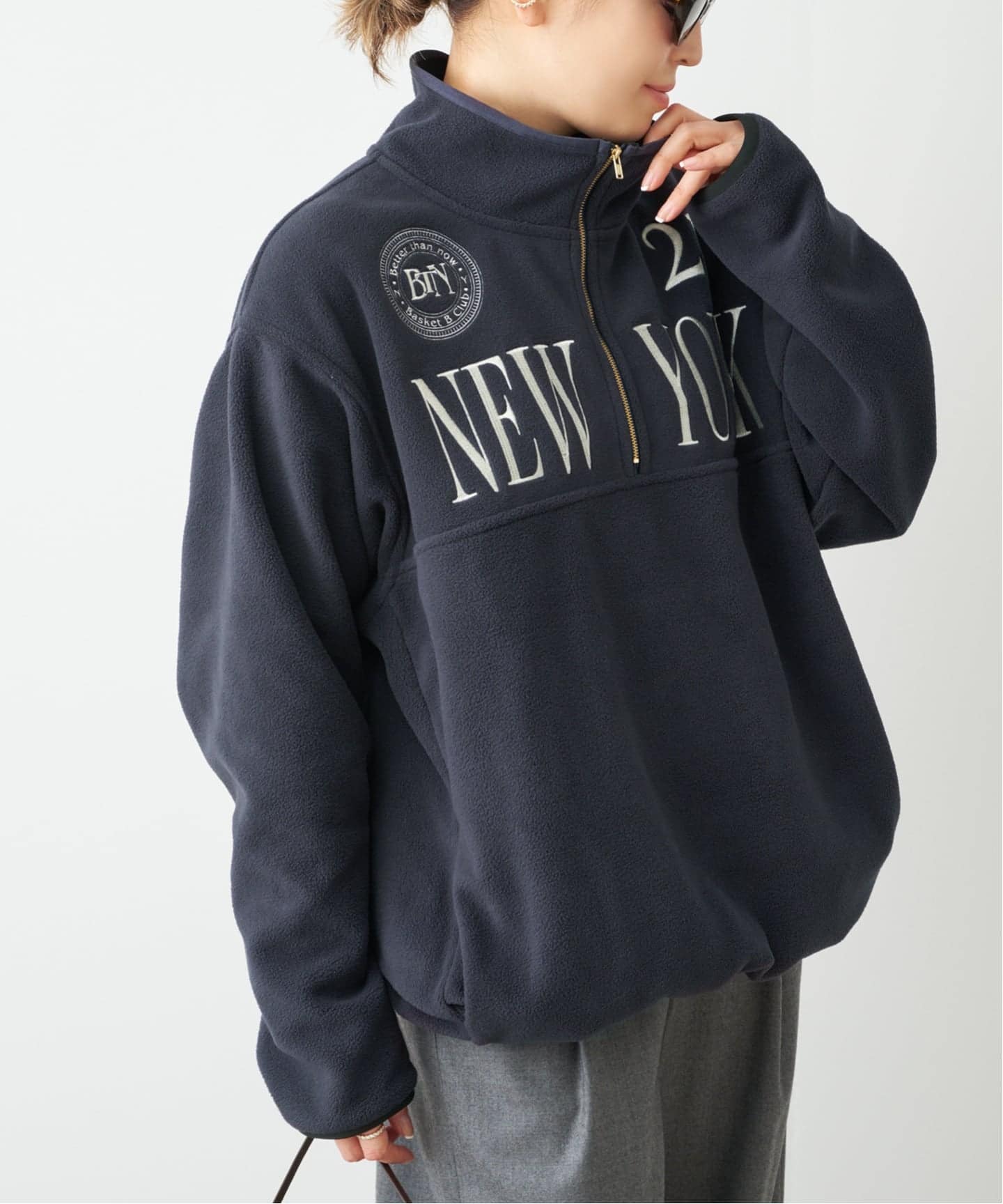 BTN Half Zip フリース（その他トップス）｜Deuxieme Classe