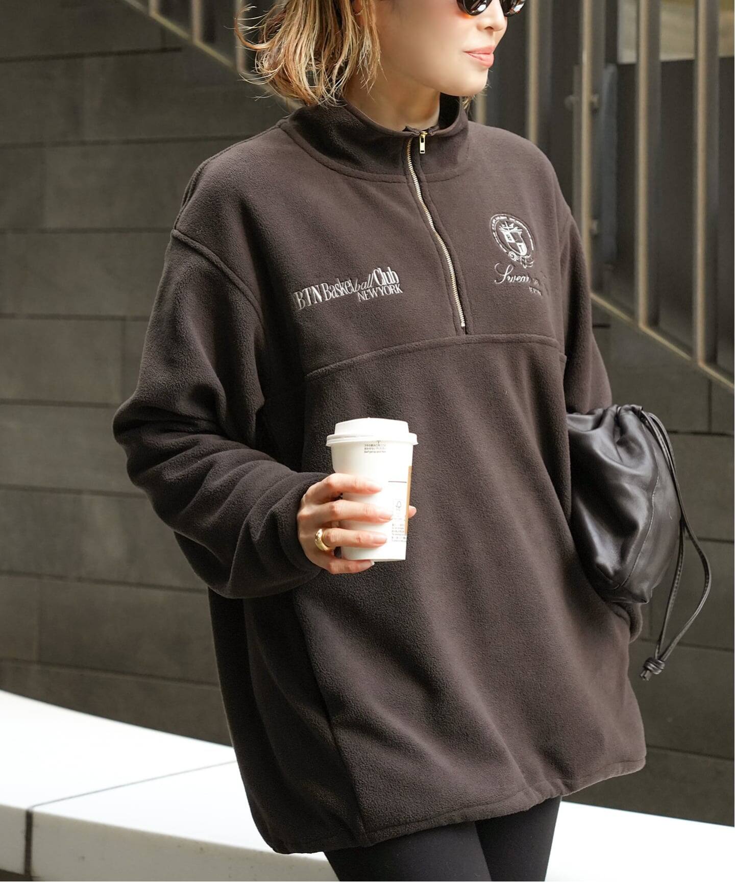 BTN Half Zip フリース（その他トップス）｜Deuxieme Classe 