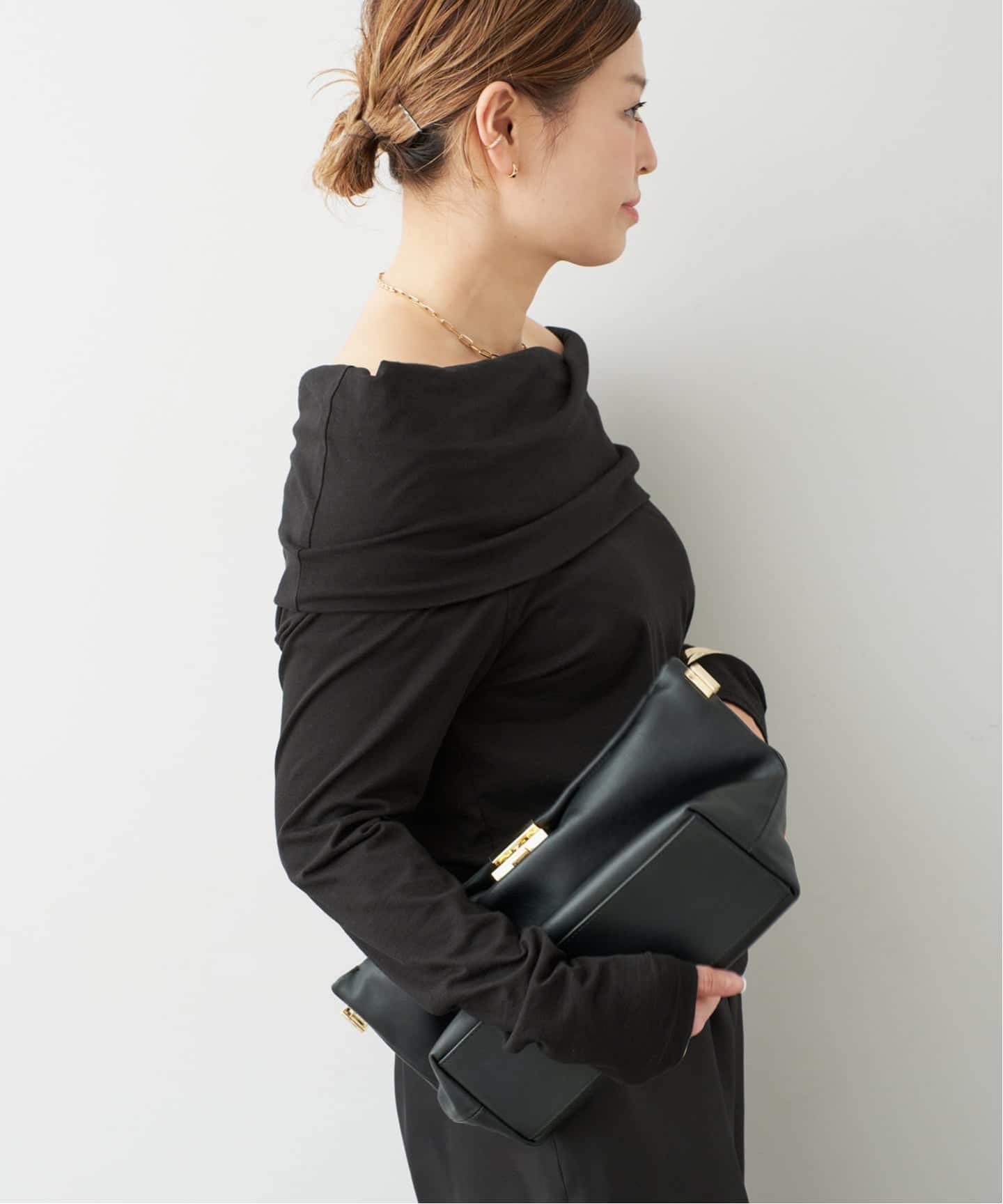 ドゥーズィエムクラス オフショルダー Draped オフショルダー プルオーバー（Tシャツ／カットソー