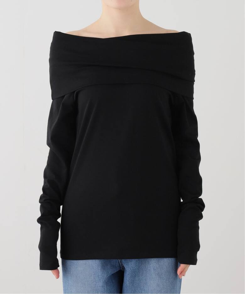 Draped オフショルダー プルオーバー（Tシャツ／カットソー 