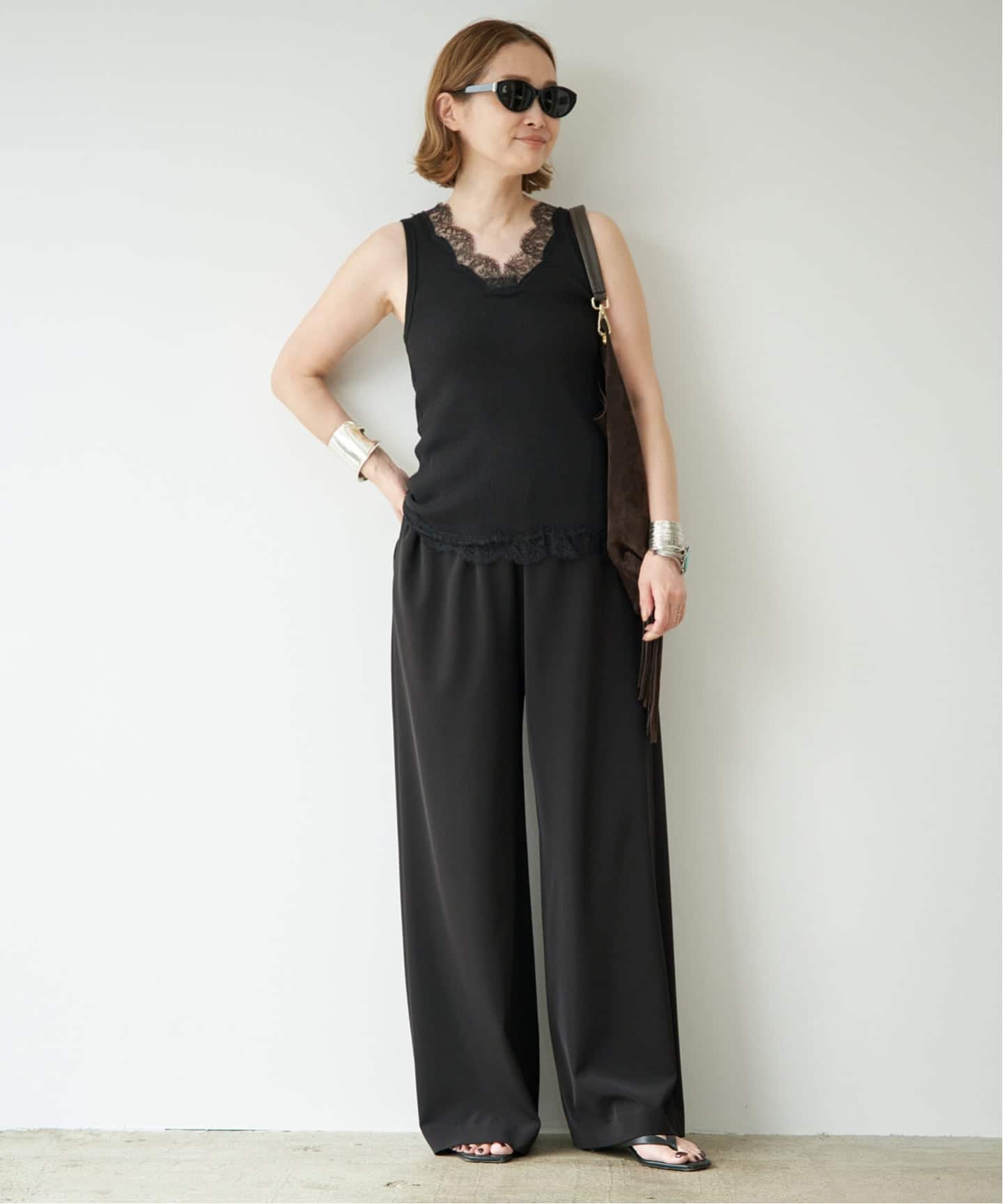 Lace Rib タンクトップ（タンクトップ）｜Deuxieme Classe
