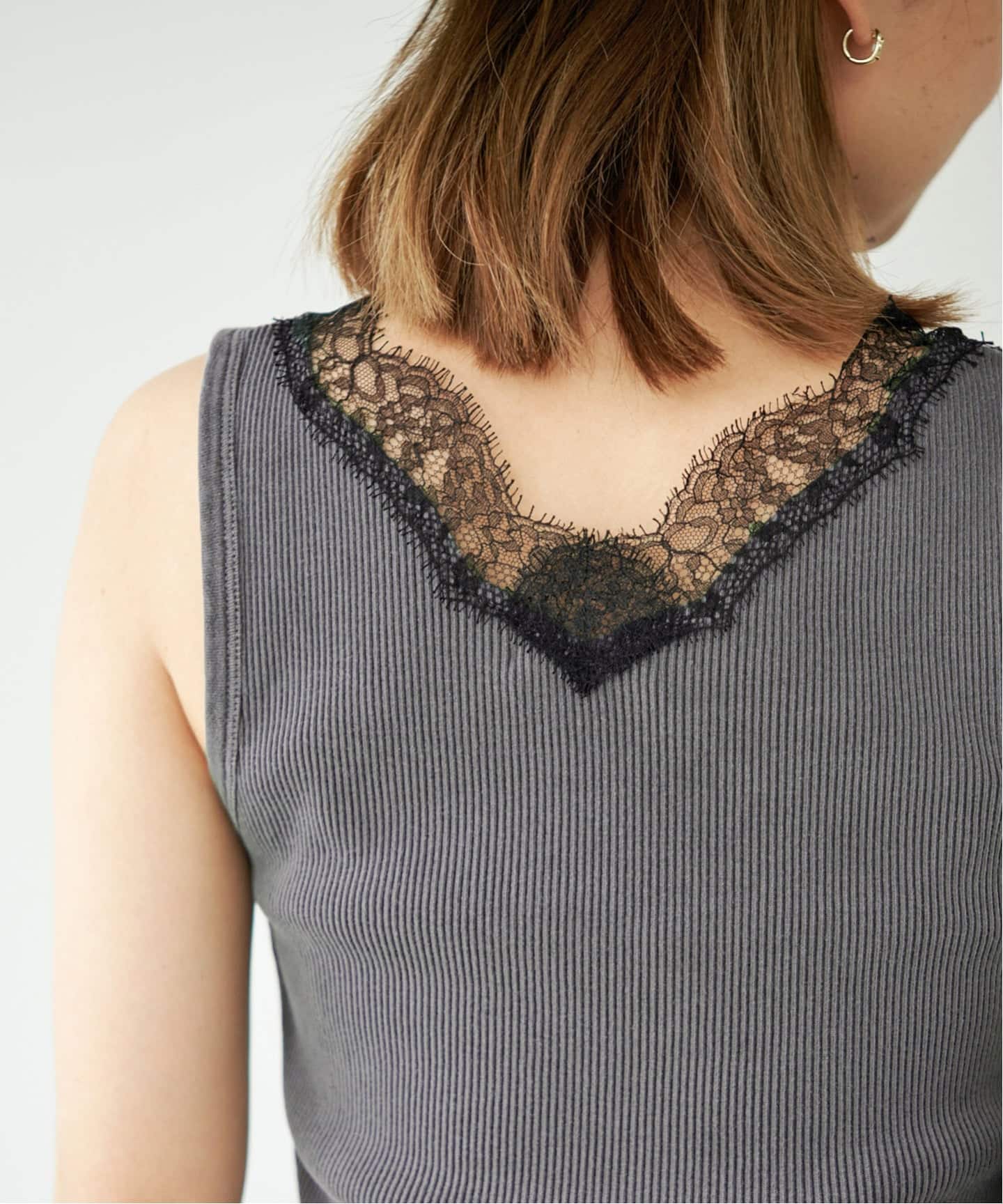Lace Rib タンクトップ（タンクトップ）｜Deuxieme Classe