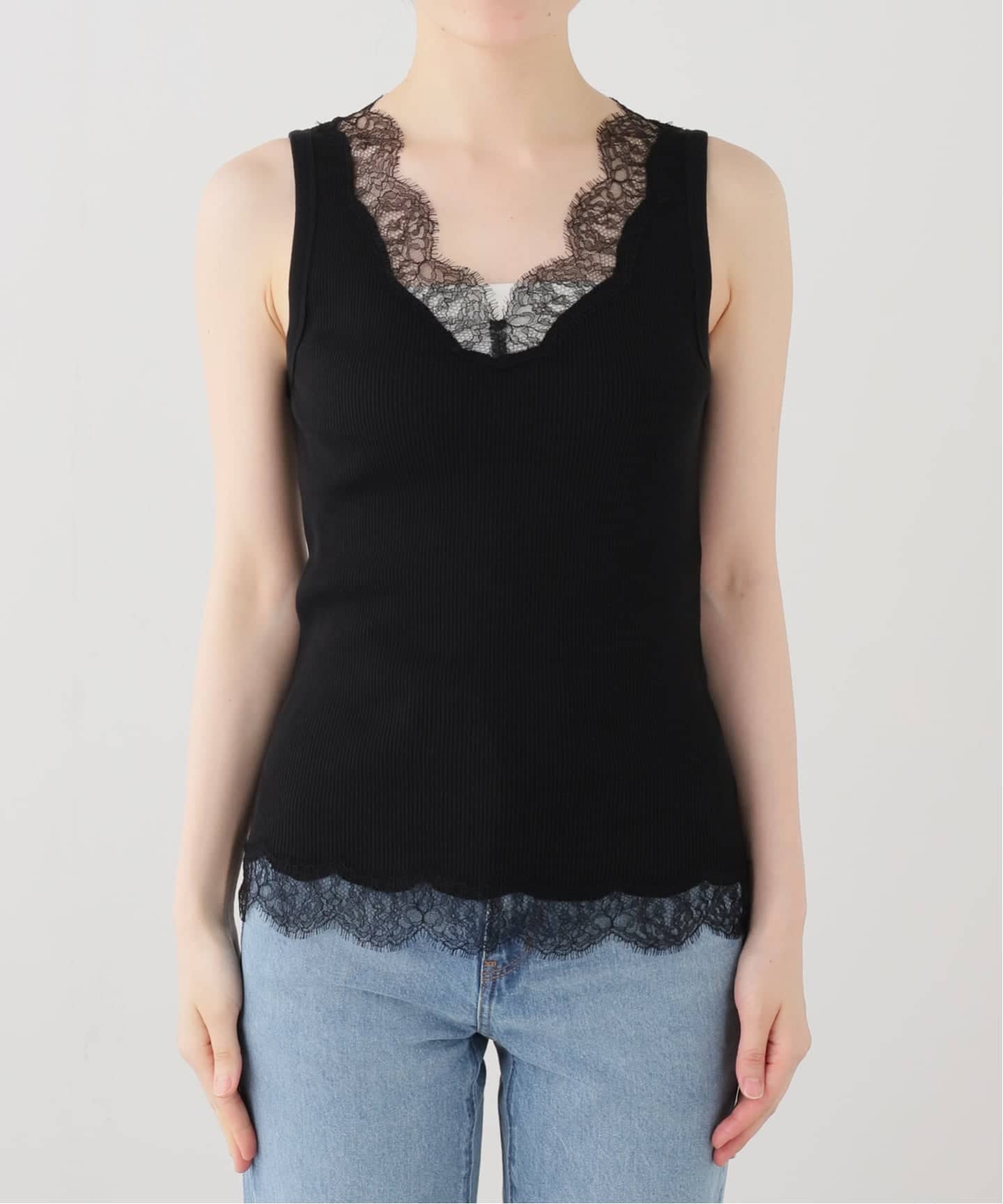 Lace Rib タンクトップ（タンクトップ）｜Deuxieme Classe