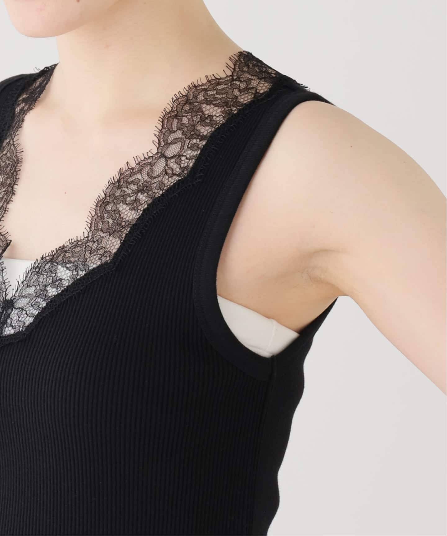 Lace Rib タンクトップ（タンクトップ）｜Deuxieme Classe