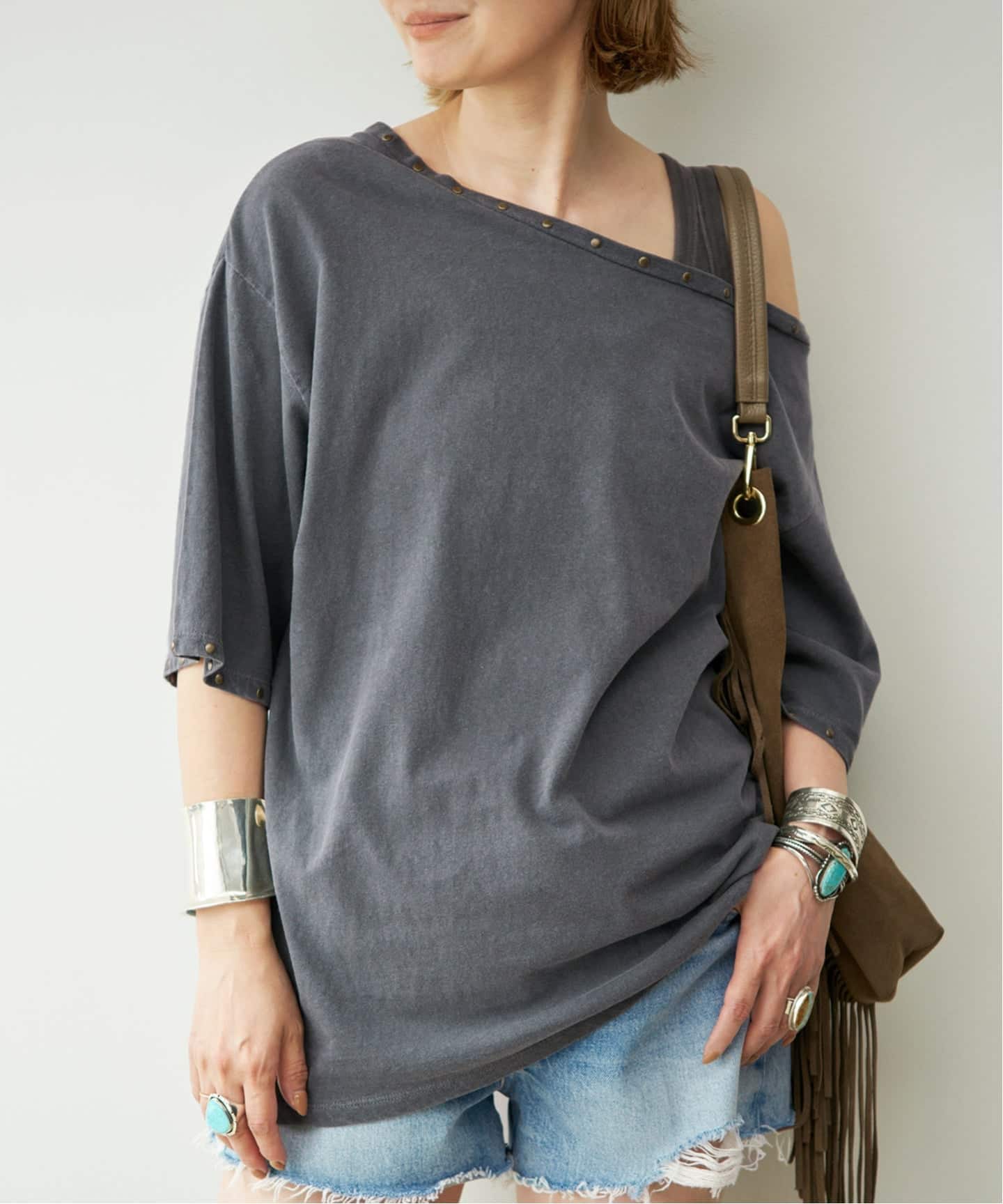 スタッズ Tシャツ（Tシャツ／カットソー）｜Deuxieme Classe