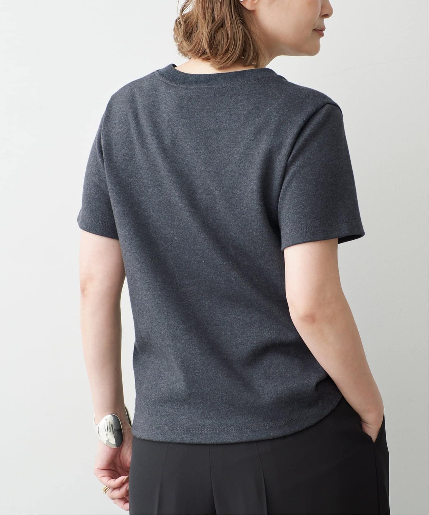deuxieme classe 半袖 クルーネック Tシャツ グレー Basic Tシャツ（Tシャツ／カットソー）｜Deuxieme Classe