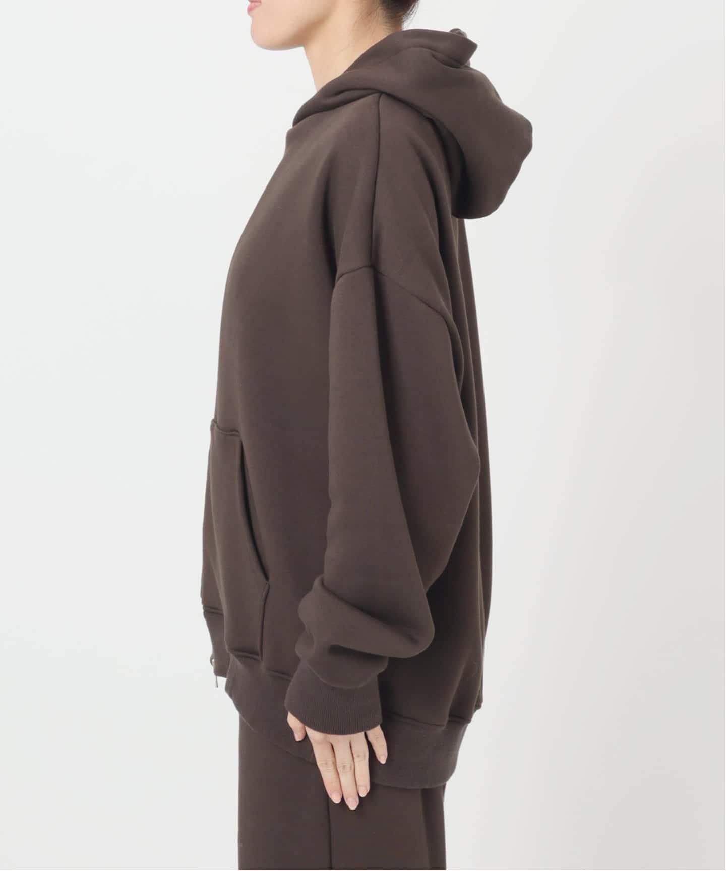 Deuxieme Classe Warm ジップ フーディー　ブラウン 予約》*Warm ジップ フーディー（スウェット）｜Deuxieme Classe