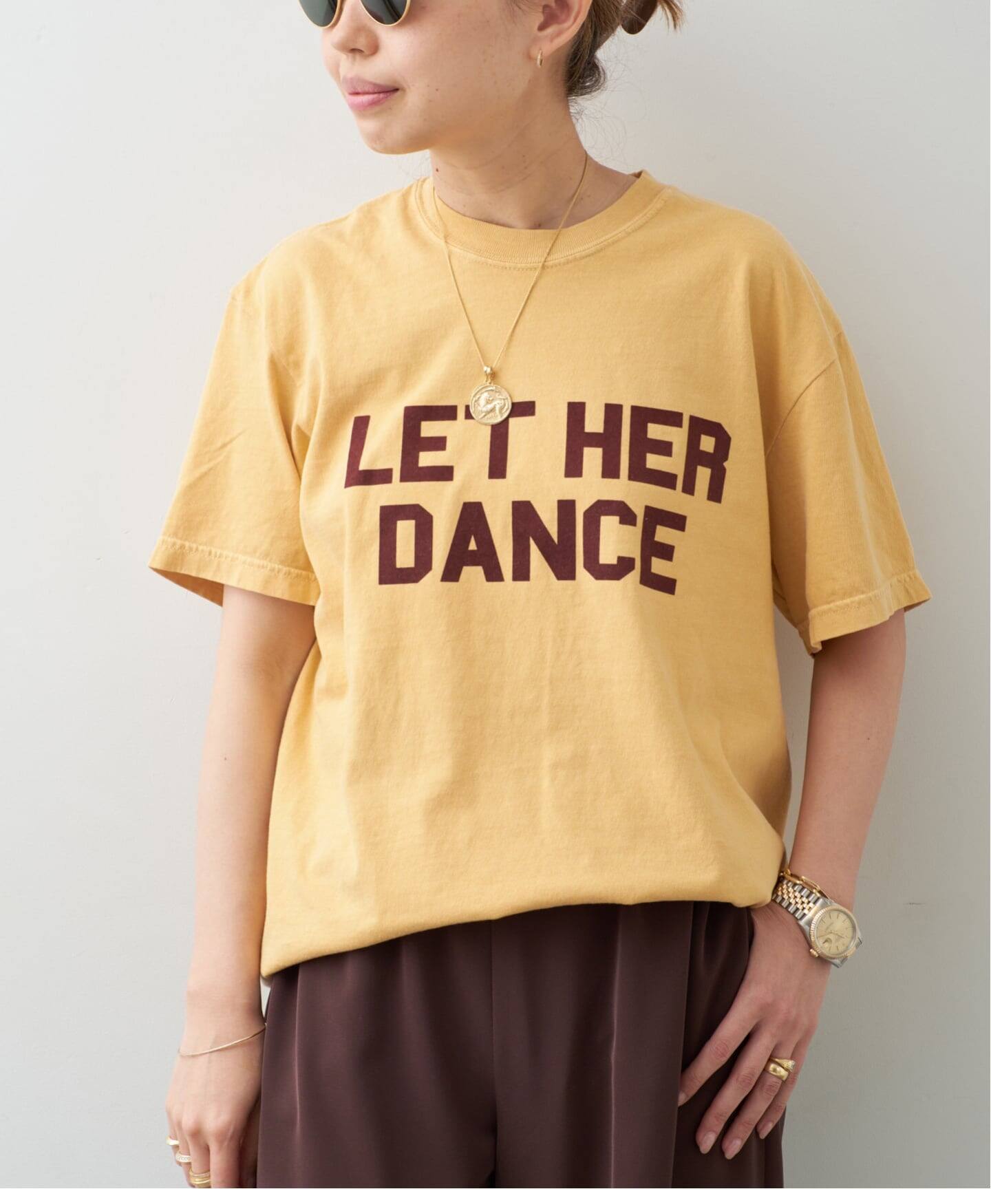 たぬき様　ドゥーズィエムクラス シルク混 カットソー LET HER DANCE Tシャツ 2（Tシャツ／カットソー）｜Deuxieme Classe