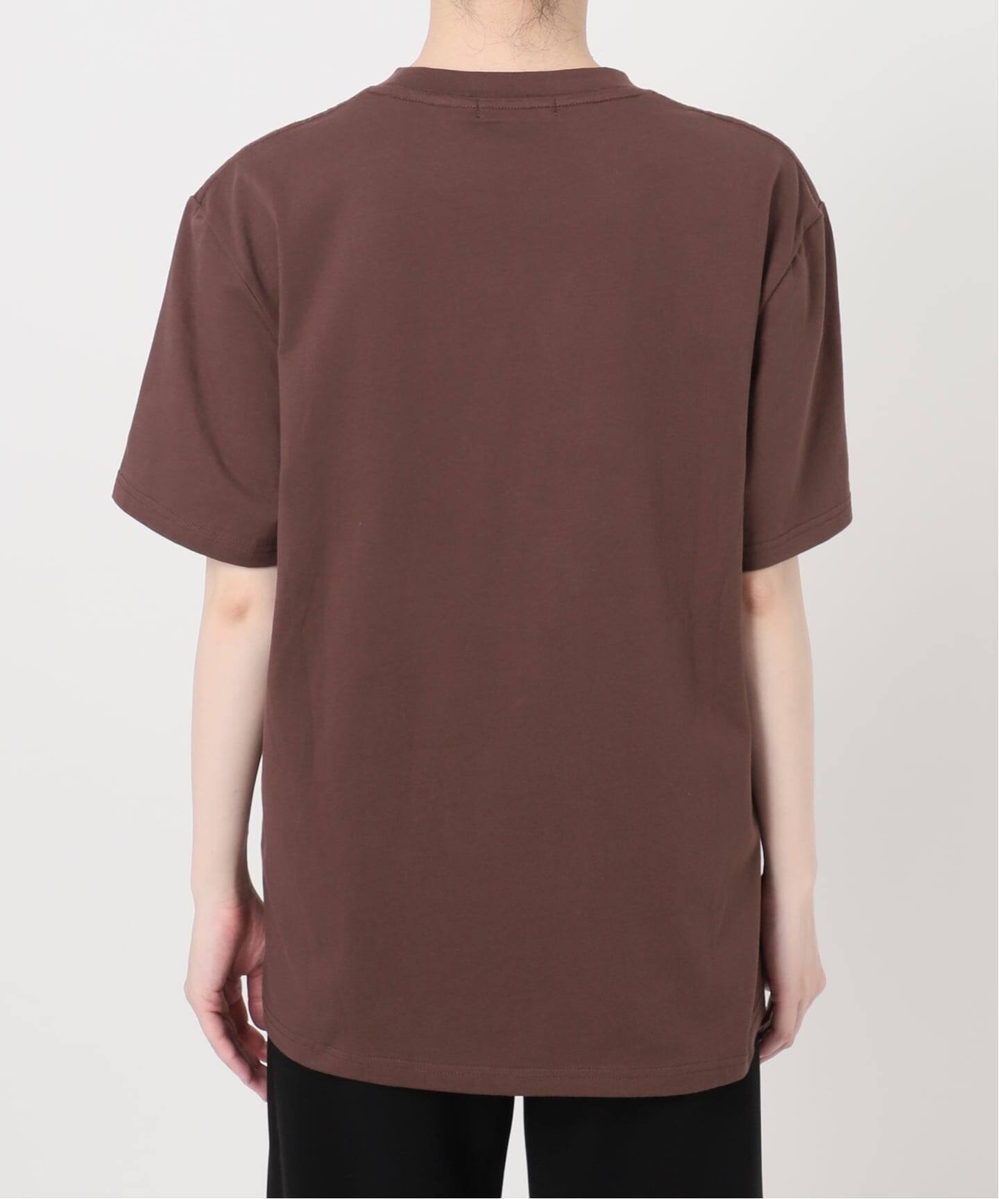 ミューズ ドゥーズィエムクラス コットン タイプライタータックシャツ ブラウン STAR Tシャツ（Tシャツ／カットソー）｜Deuxieme Classe