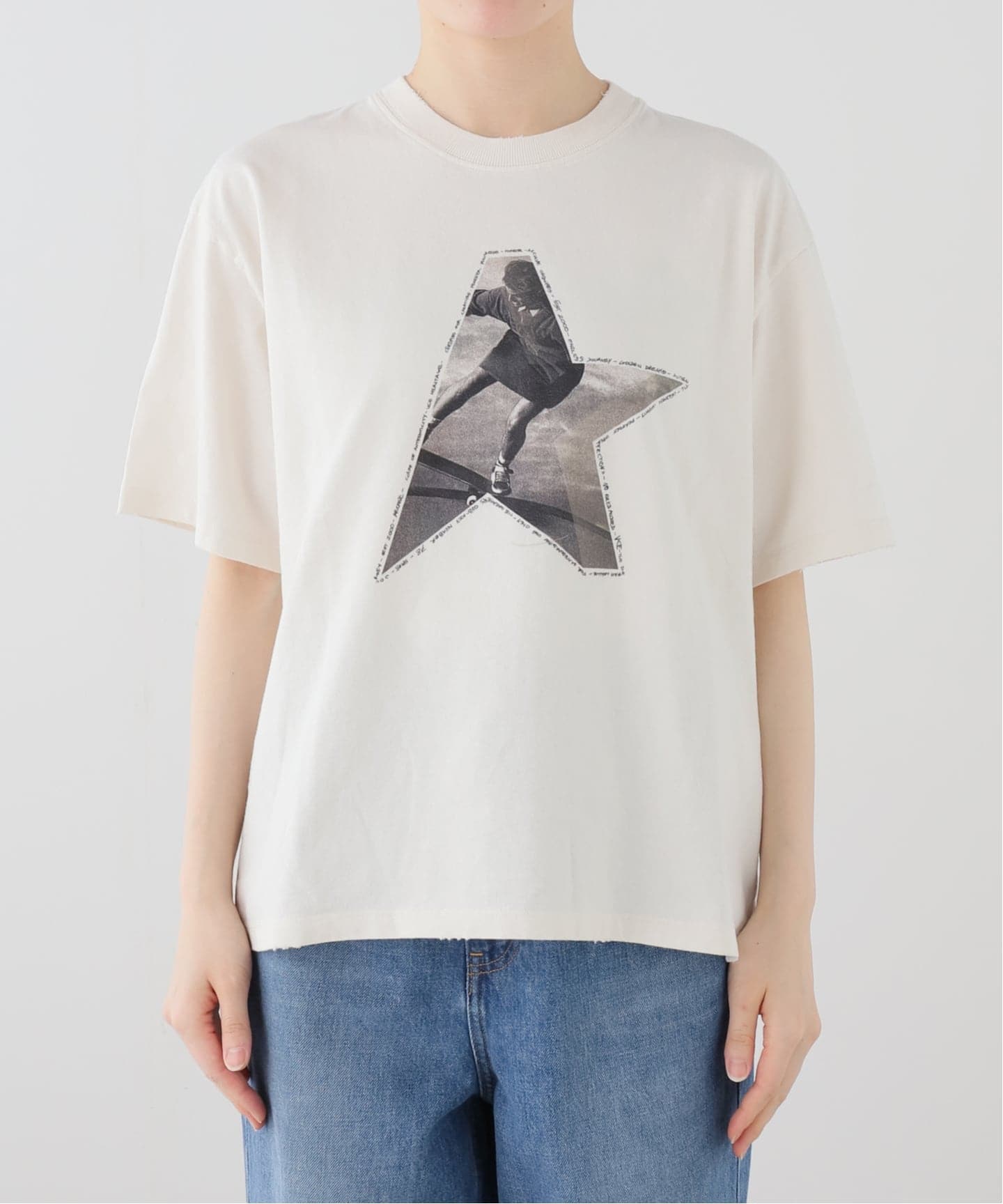 ◆新品未使用◆ドゥーズィエムクラス購入ゴールデングースTシャツ 霜降りグレー GOLDEN GOOSE / ゴールデングース】TSHIRT WITH PRINT（Tシャツ