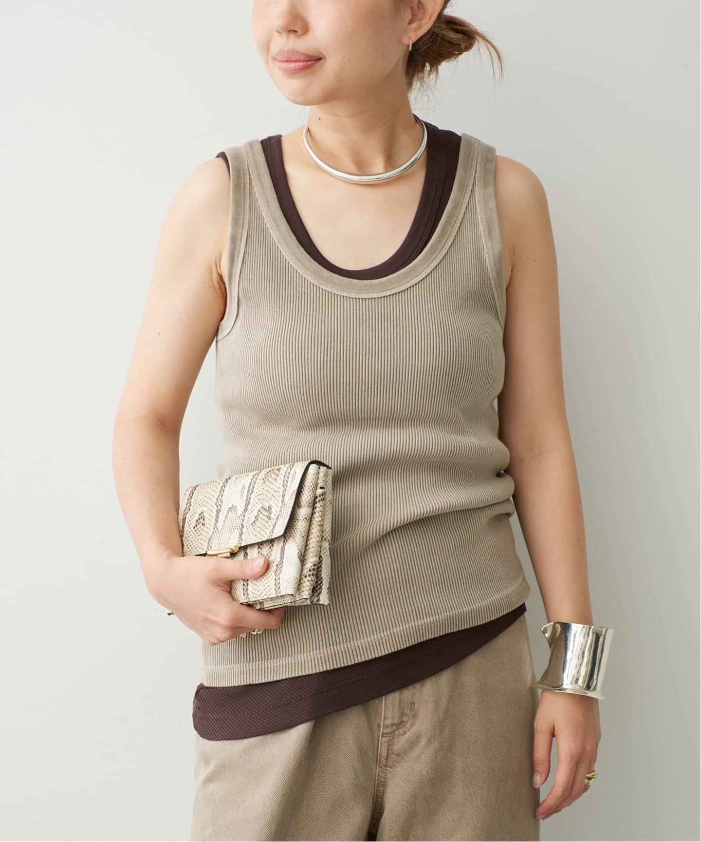 L'Appartement DEUXIEME CLASSE - AGOLDE / エーゴールドイー　POPPY TANK AGOLDE / エーゴールドイー】TWISTED POPPY TANK（タンクトップ