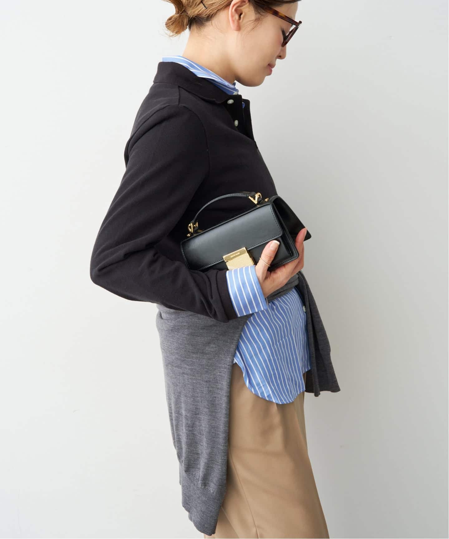 HOMME GIRLS/オムガールズ】Long Sleeve Pique ポロシャツ（ポロシャツ