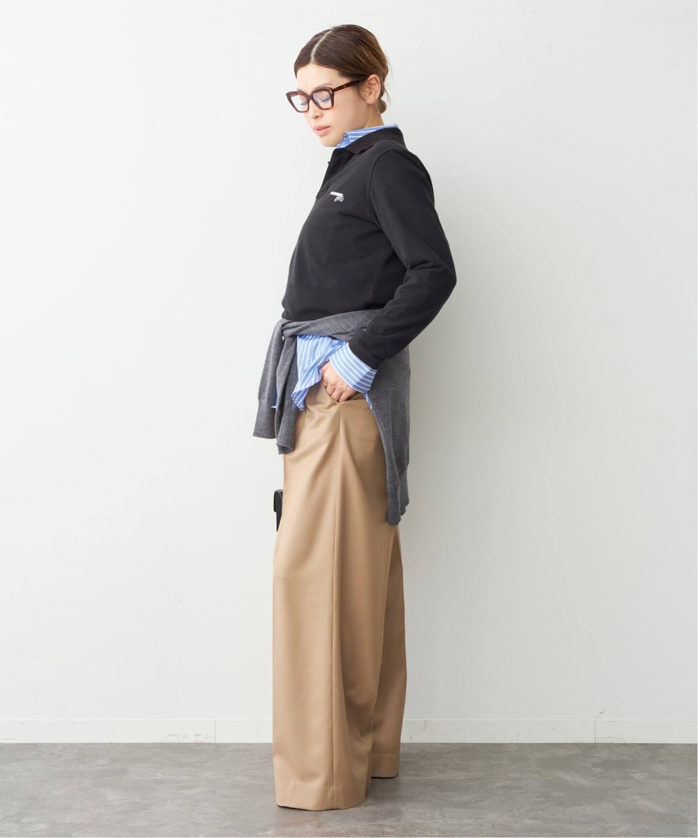 HOMME GIRLS/オムガールズ】Long Sleeve Pique ポロシャツ（ポロシャツ