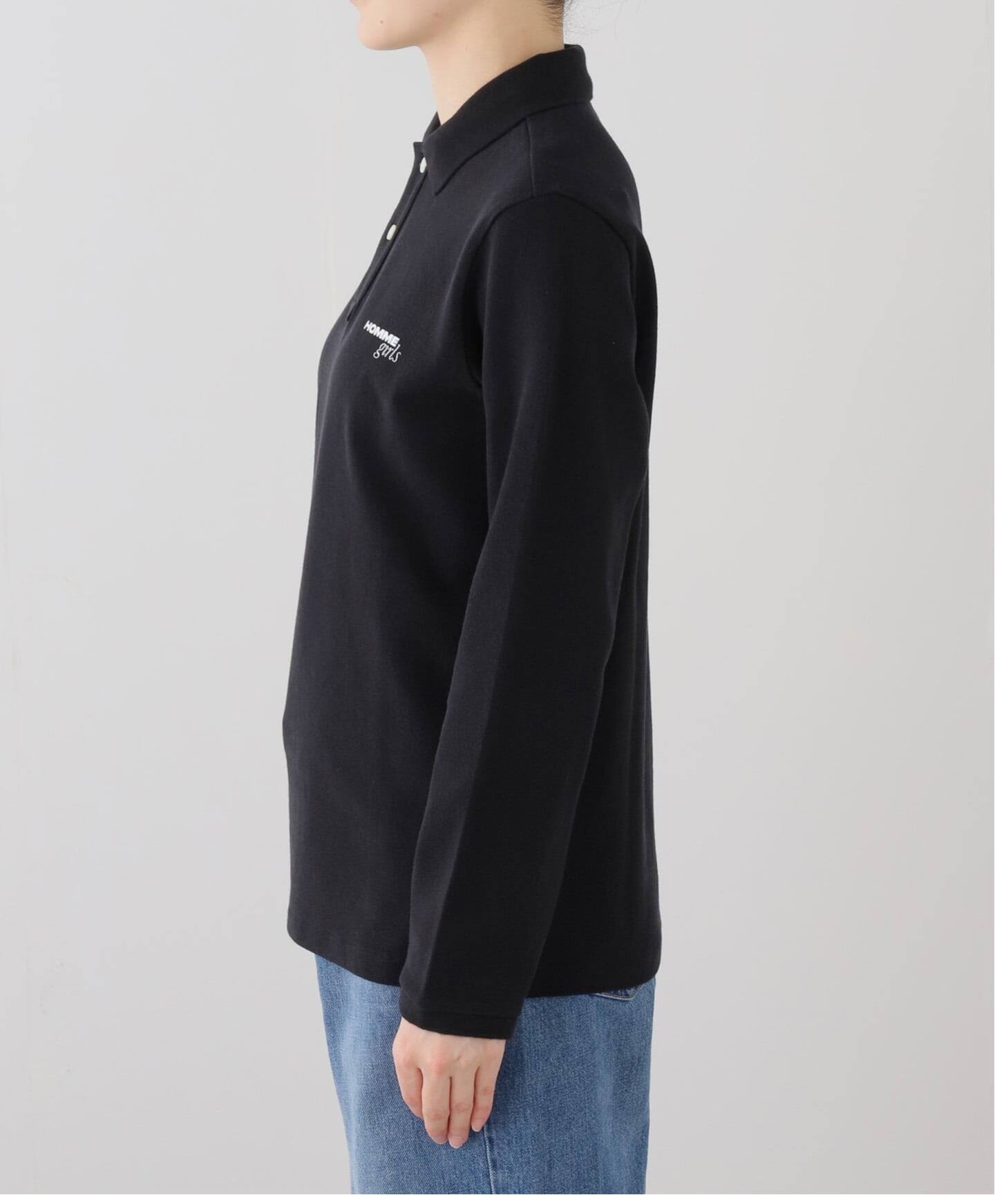HOMME GIRLS/オムガールズ】Long Sleeve Pique ポロシャツ（ポロシャツ