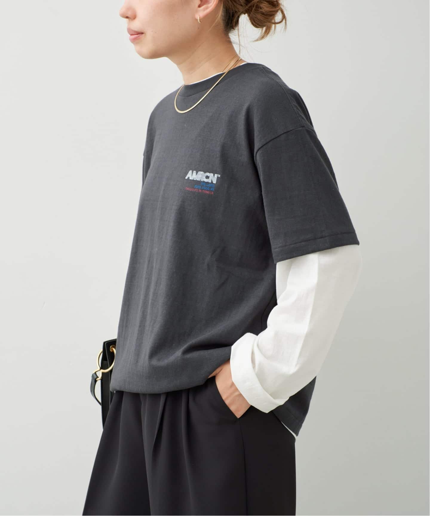 予約》【AMERICANA/アメリカーナ】AMRCN TEE（Tシャツ／カットソー