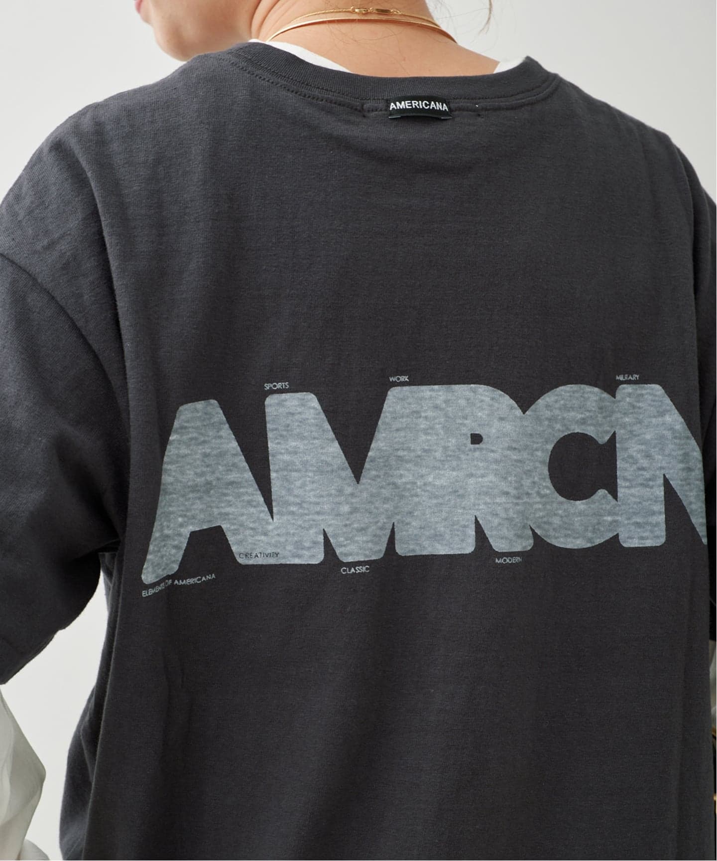 予約》【AMERICANA/アメリカーナ】AMRCN TEE（Tシャツ／カットソー