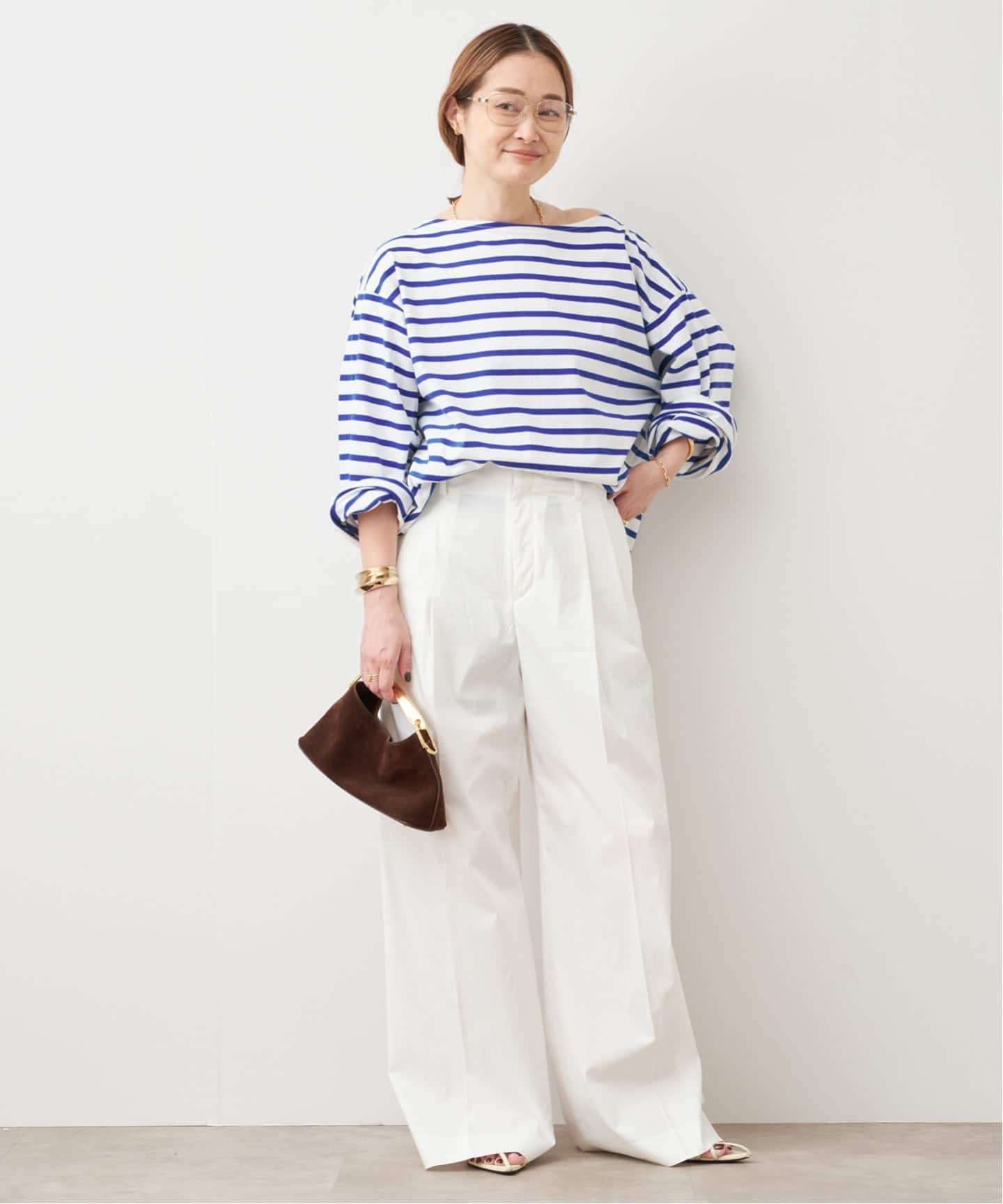 Deuxieme Classe 美品❗️ BASQUESHIRT ROYAL MER/ロワイヤル メール】STRIPED BASQUESHIRT（Tシャツ