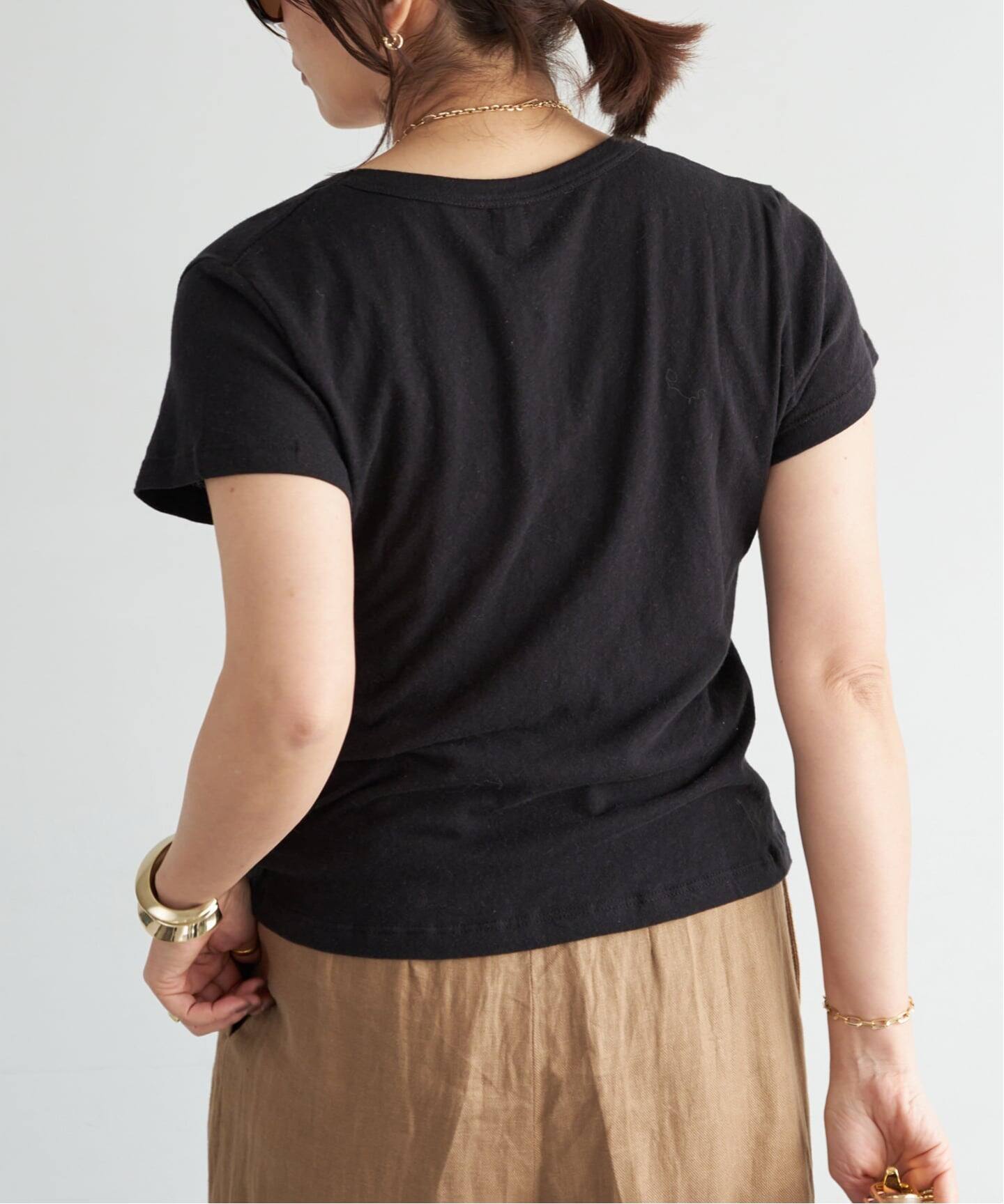 LE SET/ル セット】LAURA V NECK TEE（Tシャツ／カットソー