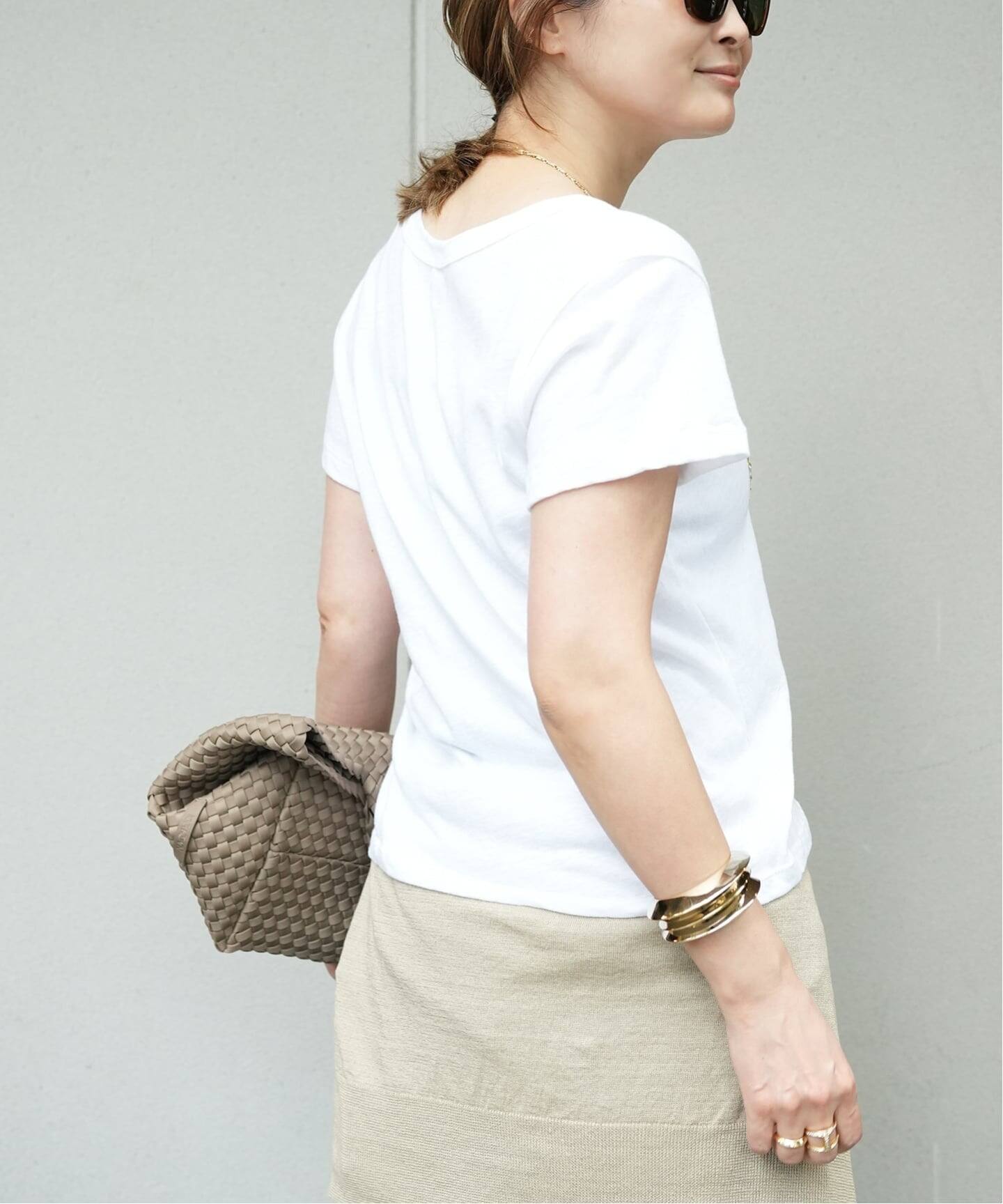 LE SET/ル セット】LAURA V NECK TEE（Tシャツ／カットソー