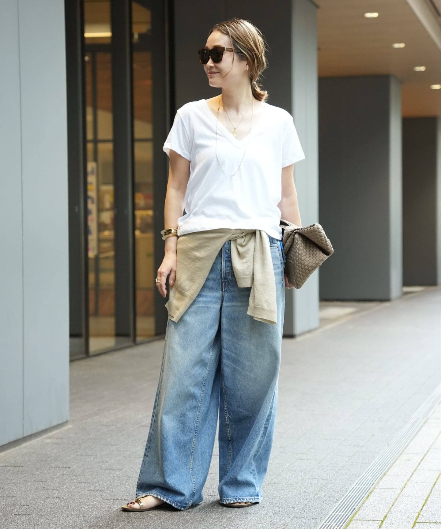 【LE SET/ル セット】LAURA V NECK TEE 新品タグ付き LE SET/ル セット】LAURA V NECK TEE（Tシャツ／カットソー