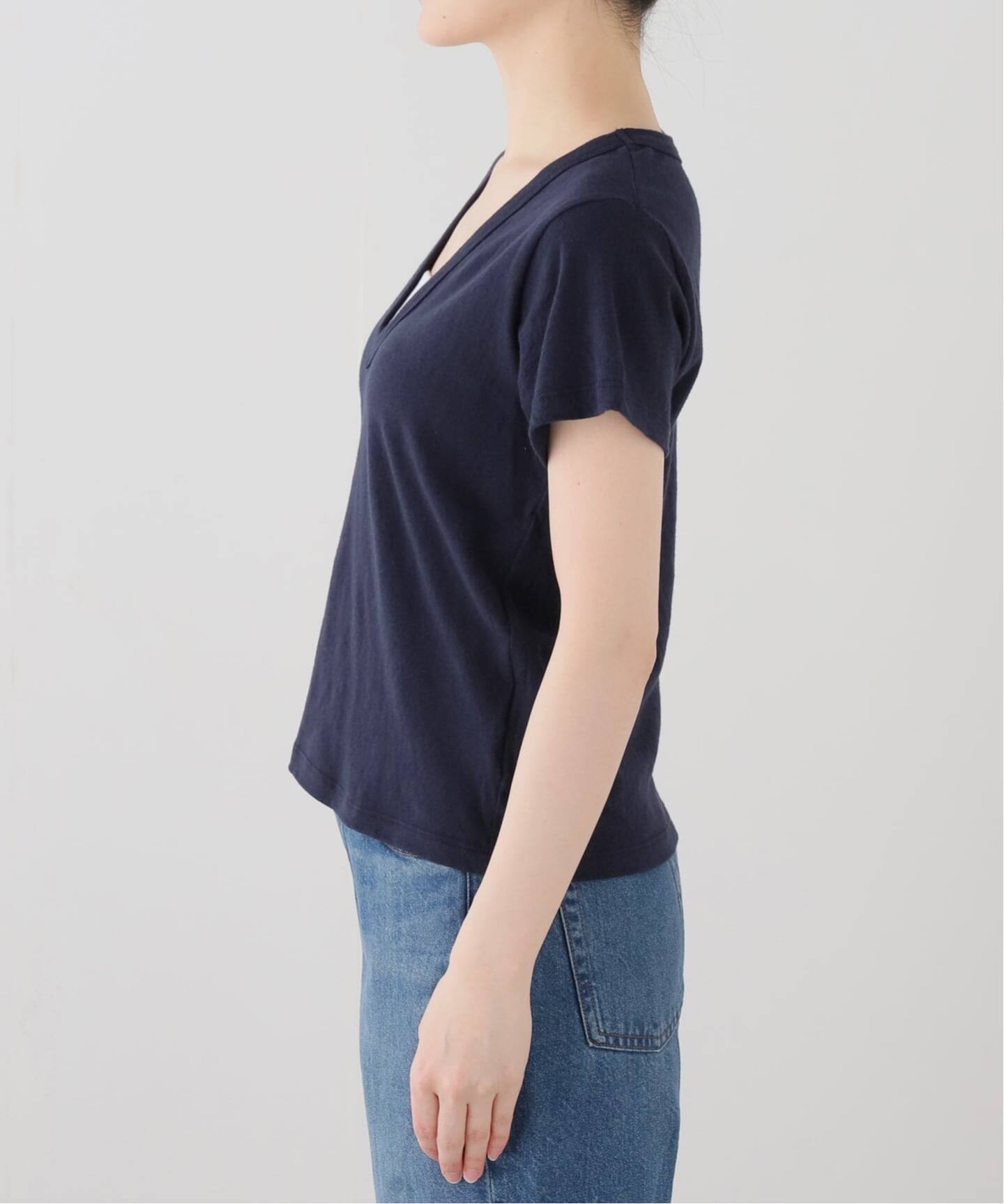 LE SET/ル セット】LAURA V NECK TEE（Tシャツ／カットソー