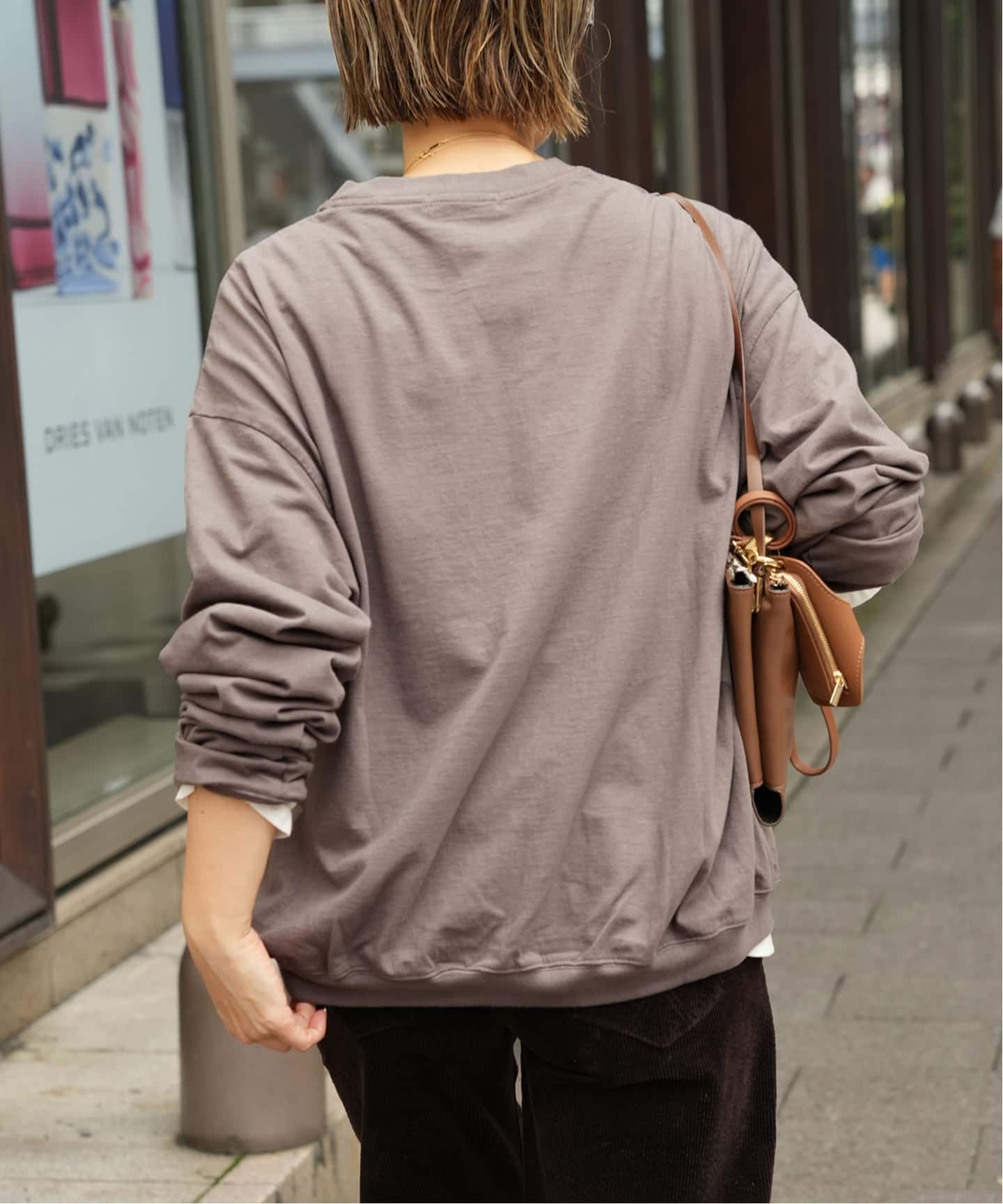 CALUX/キャラクス】RIB ロングスリーブ Tシャツ（Tシャツ／カットソー