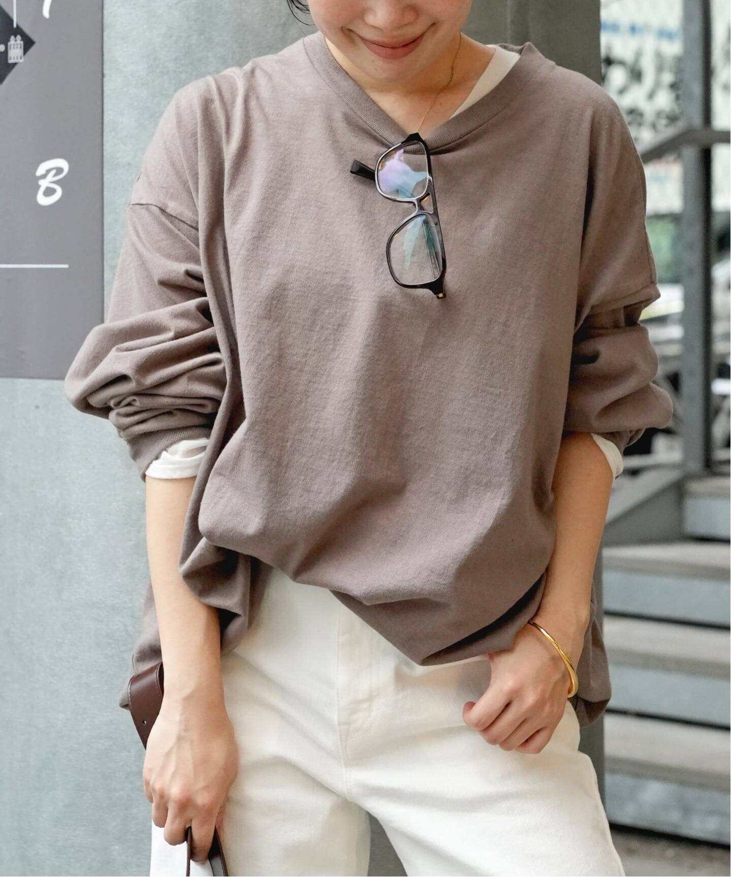 CALUX/キャラクス】RIB ロングスリーブ Tシャツ（Tシャツ／カットソー