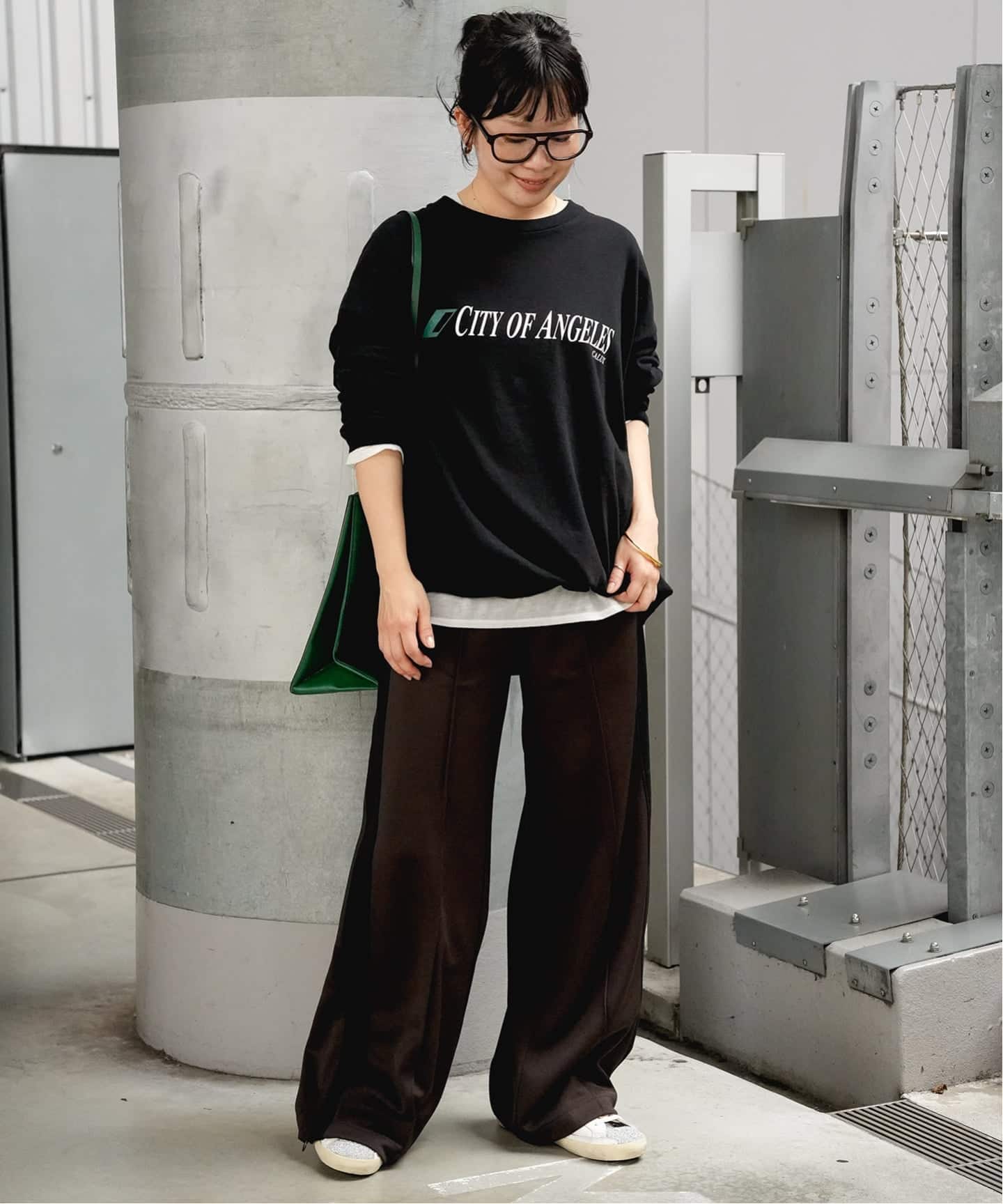 CALUX/キャラクス】RIB LOGO ロングスリーブ Tシャツ（Tシャツ
