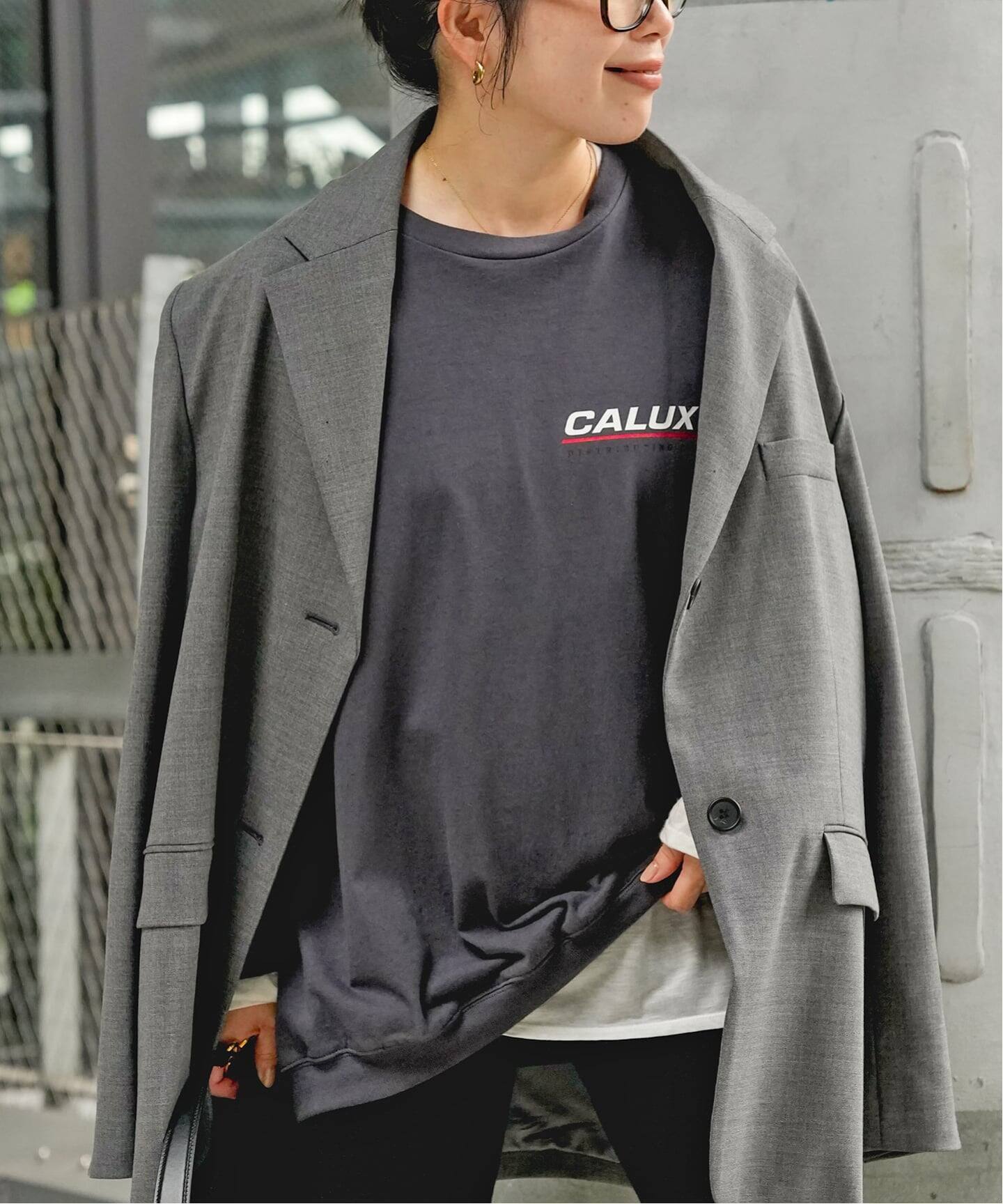 CALUX/キャラクス】RIB LOGO ロングスリーブ Tシャツ（Tシャツ