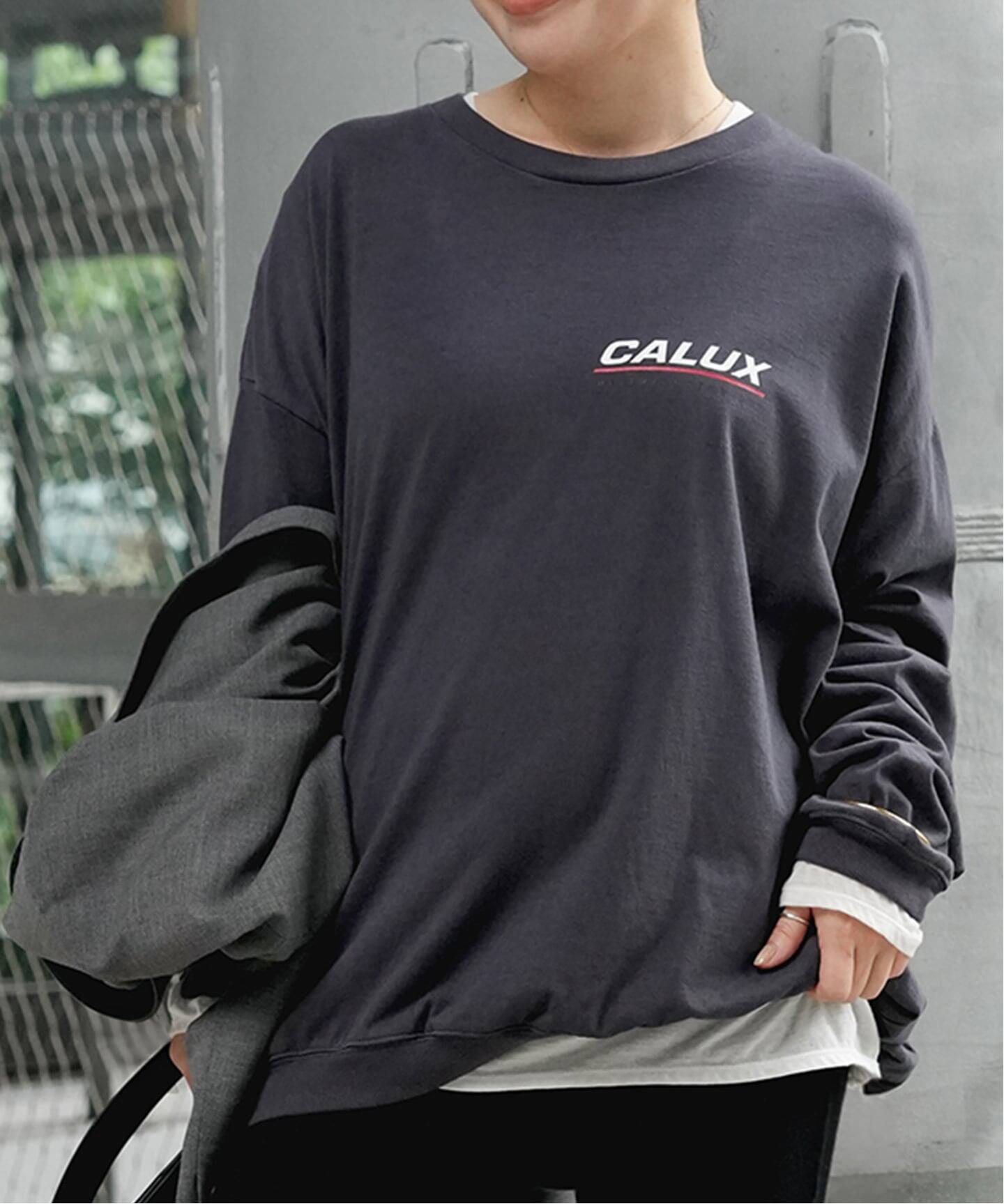 ドゥーズィエムクラス　キャラクス　Tシャツ CALUX/キャラクス】RIB LOGO ロングスリーブ Tシャツ（Tシャツ