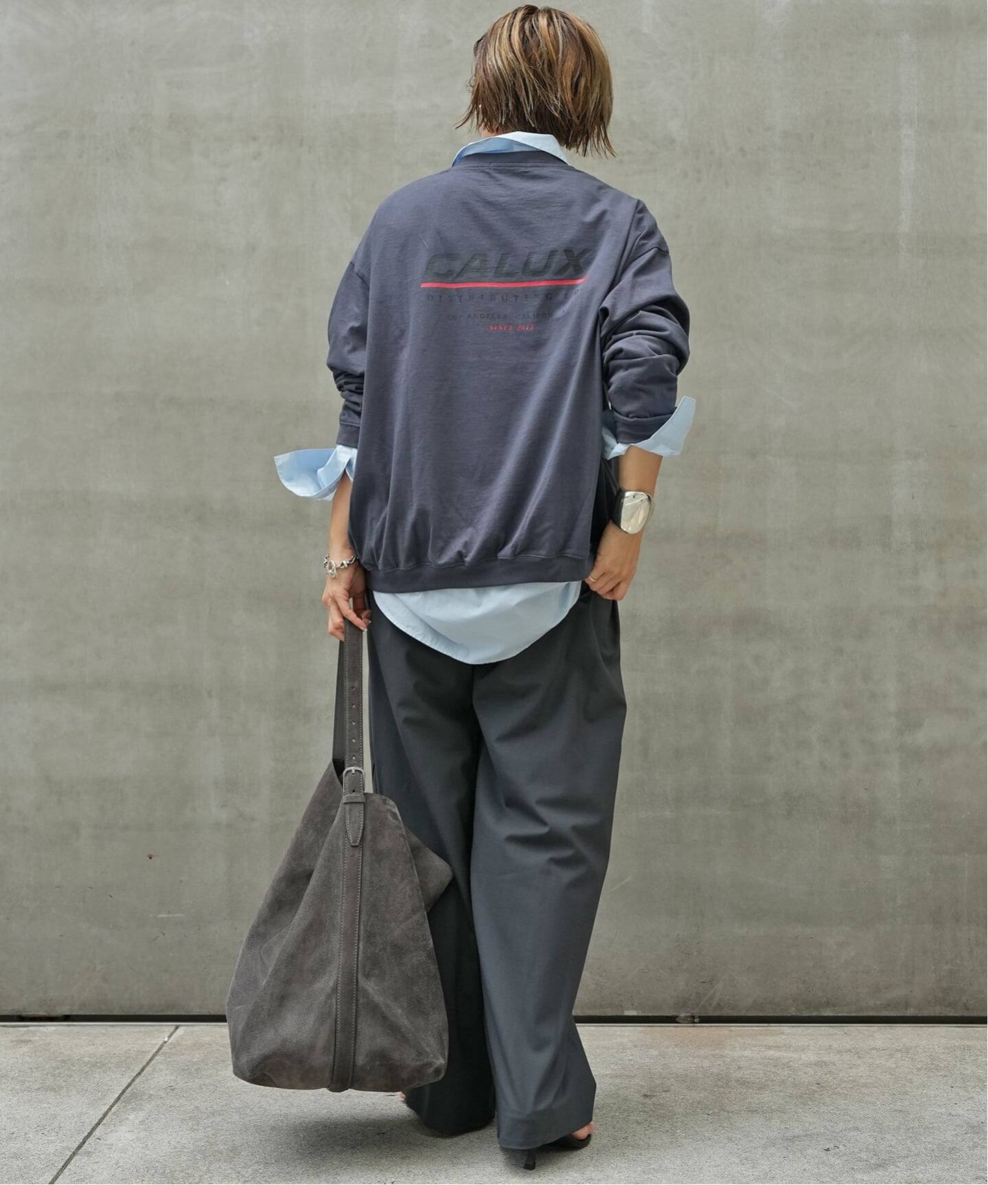 ドゥーズィエムクラス　キャラクス　Tシャツ CALUX/キャラクス】RIB LOGO ロングスリーブ Tシャツ（Tシャツ